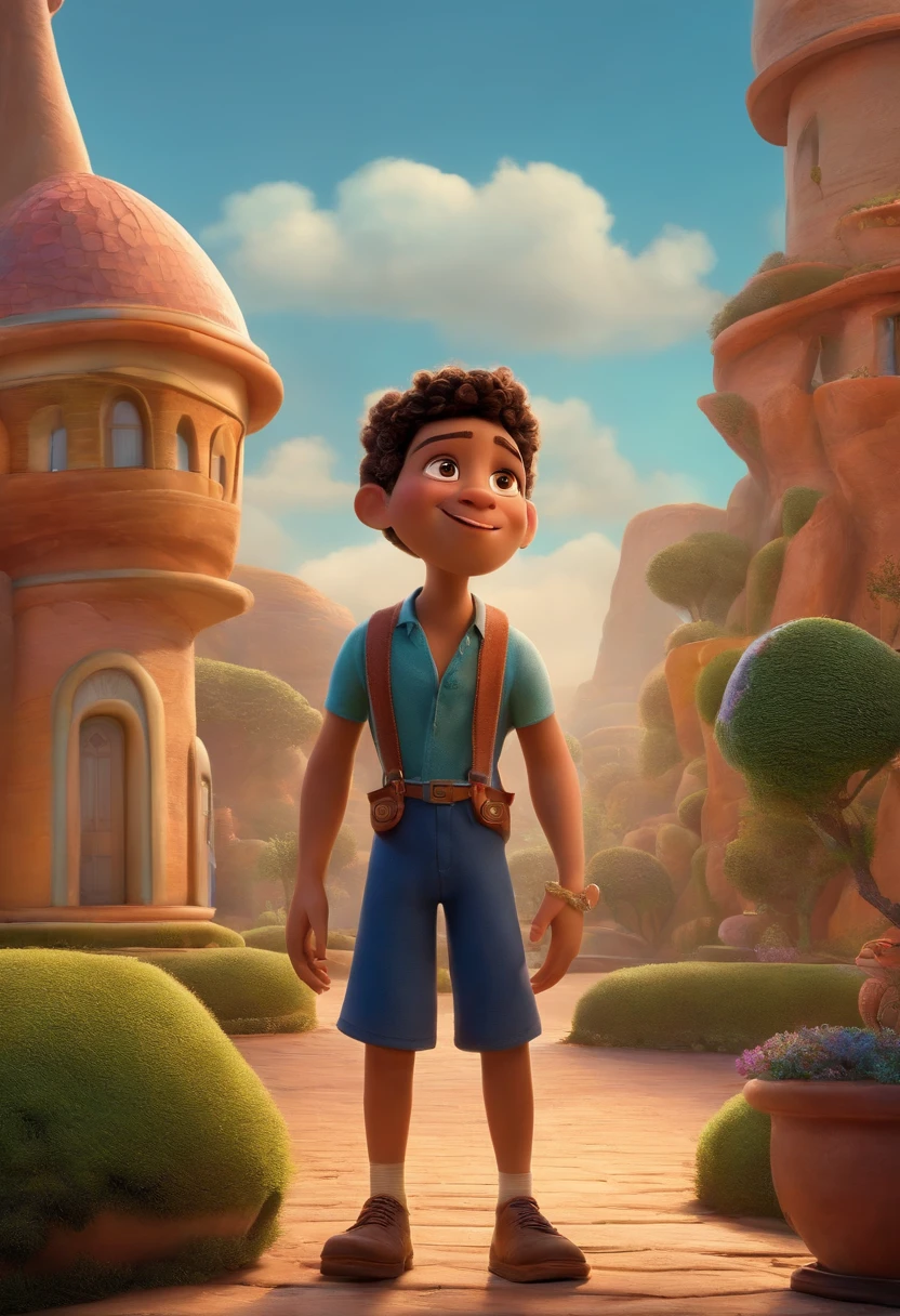 A Dream Architect Inspired by Pixar Animation, de perto. The character takes center stage with captivating facial expressions, oferecendo um toque de irrealidade