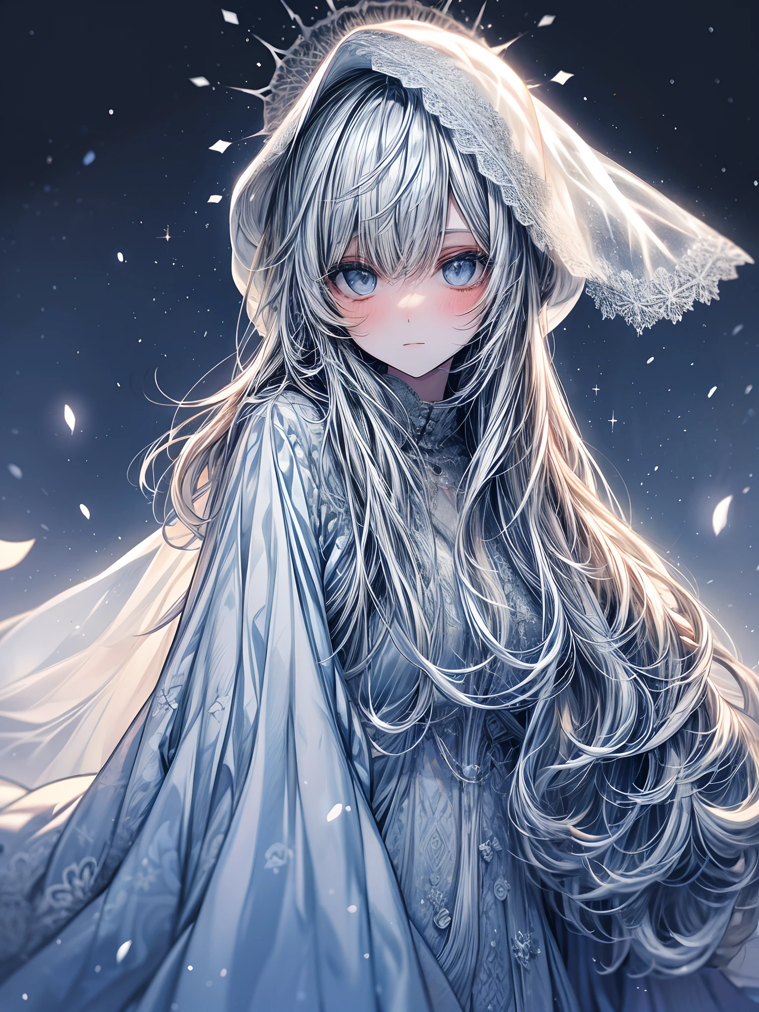 Heralding the arrival of winter
Snowflakes fall
Dressed in a white veil
The world becomes quietly beautiful