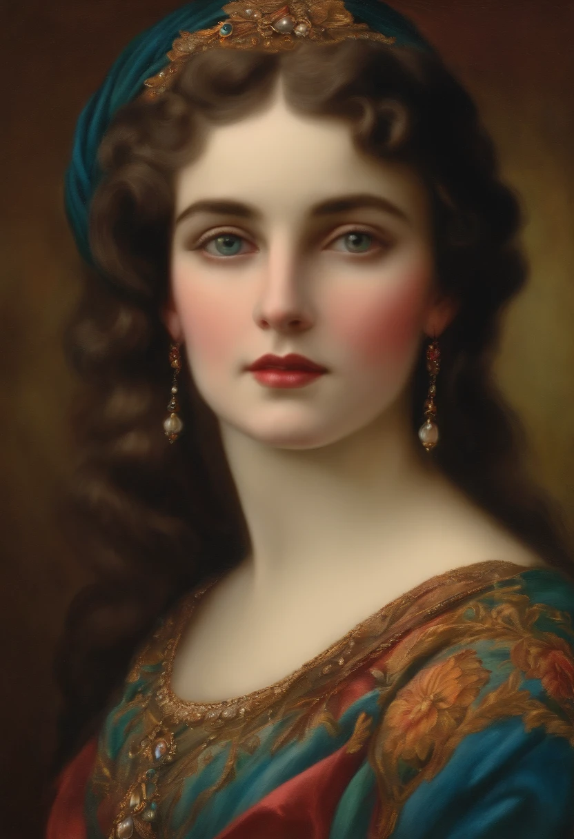 Antique hand painted, beautiful face