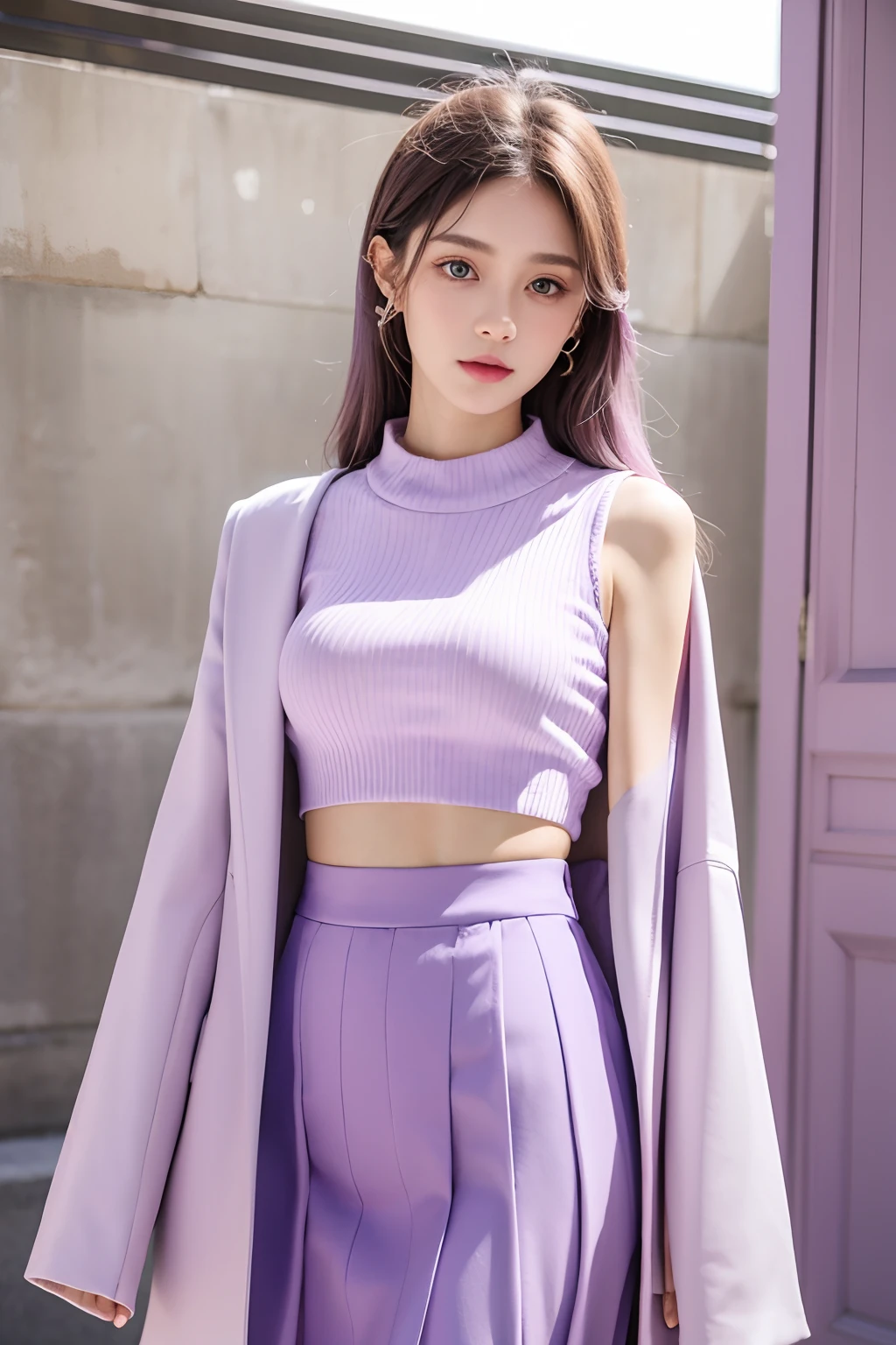 Design clothes，lilac colors