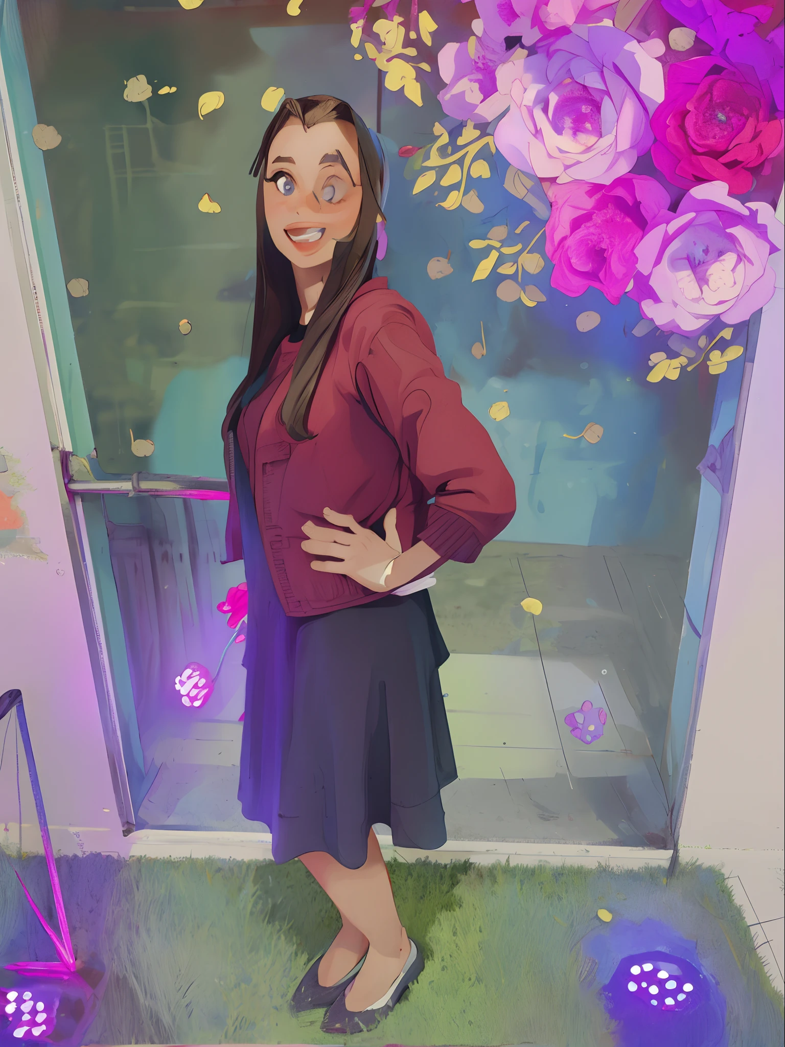 (masterpiece, best quality;1.3), 8k picture, extremely detailed , takagi1, pov, 1girl, looking at viewer, hepburn, standing, smile,white detailed dress, Beautiful White Skin, roma city, audrey hepburn, facial close-up,