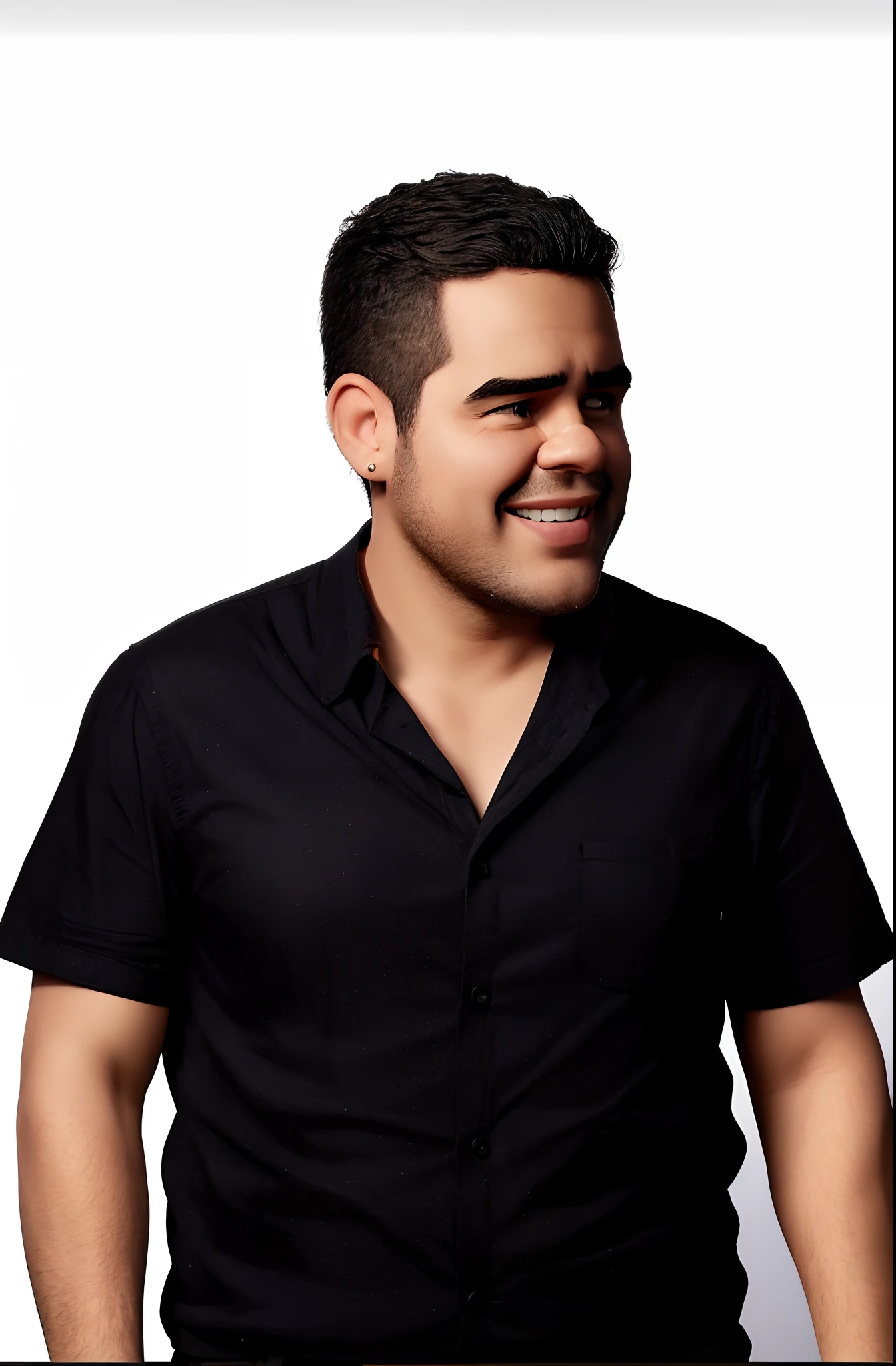Man in black shirt smiling and looking at the camera, Dan dos Santos, inspirado em Eddie Mendoza, caio santos, zigor samaniego, Joel Torres, José Moncada, Alex Malveda, roge antonio, Tiago Zapata, Alex Miranda, edu souza, David Villegas, danilo torres, Rua Juliana, andres rios