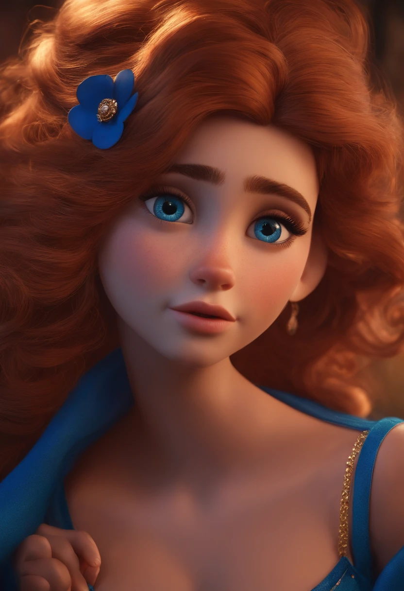 menina jovem bonita, pixar disney, cabelos loiro, Olhos azuis.