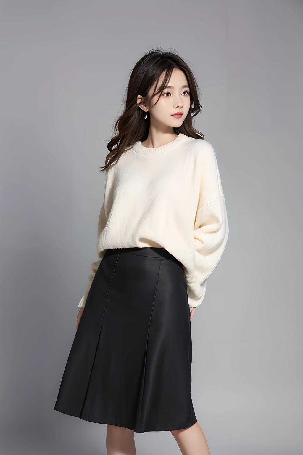 Design-inspired wool skirt，