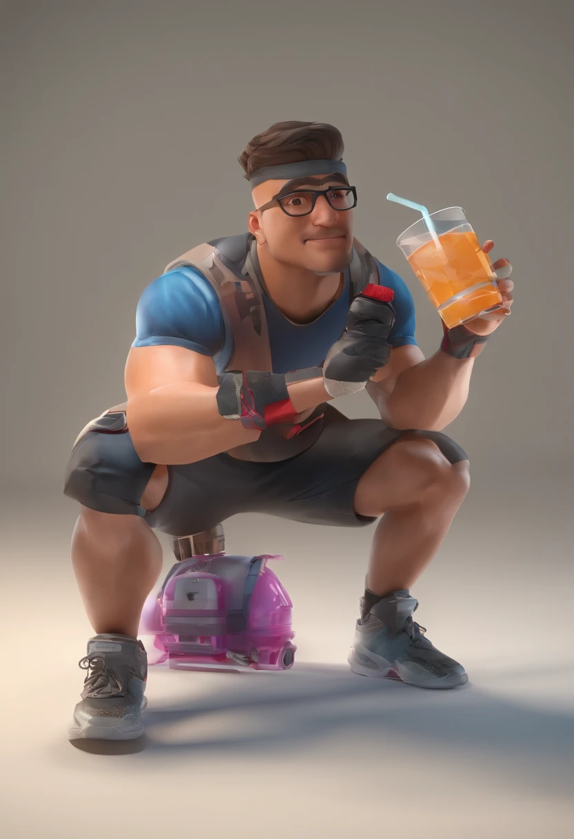 Man crouching with a drink in his hand, em uma academia, malhar, foto fit, 3 2 anos, squatting, 3 6 anos, 2 9 anos, 2 7 anos, em um planeta fitness, usando equipamento de fitness, 35 anos, 3 5 anos, 38 anos, in good physical shape