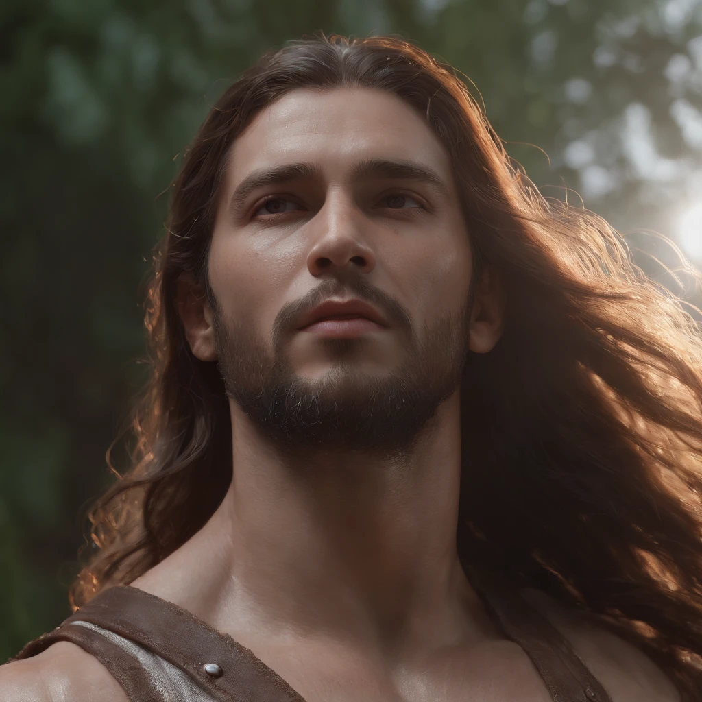 (Professional 3D rendering:1.3) de (Realistic:1.3) Foto de arte mais bonita do mundo，Features soft, bright male heroes, ((Epic Hero Fantasy Muscle Rough Man Angry Wet Hero Looking Long Hair, Long thick beard and fierce expression in dynamic pose, fantastic location, majestoso ambiente desordenado)), Full-body 8k unified rendering, action shot, poros da pele, very dark lighting, sombreamento pesado, circunstanciado, Rosto detalhado, (vibrante, fotogrdeia realista, Realistic, Dramatic, Escuro, foco nítido, 8k), (Old leather clothes damaged by bad weather:1.4), ((((Use peles)))), (intrincado:1.4), decadente, (altamente detalhado:1.4), pintura digital, rendering by octane, art stations, Conceito-Arte, liso, foco nítido, illustration, germe da arte, (Loish:0.23), Wlop Ilya Kuvshinov, e Greg Rutkowski e Alphonse Mucha Gracias, (global ilumination, studiolight, Light Volumetric), chuva forte, floating particles, patife, fantasia, Onze, corpo inteiroesbian, ((Fundo escuro e antigo da cidade:1.3)),CGSesociedade,art stations