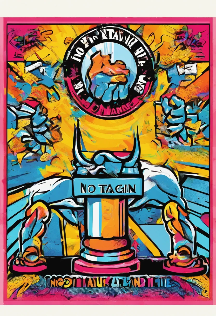 Scene in a weight training gym, use the text "no pain no gain! Let's train!", no background, drawing style, depicting a gym, image for a t-shirt, five fingers, perfect hands, two legs, perfect feet.