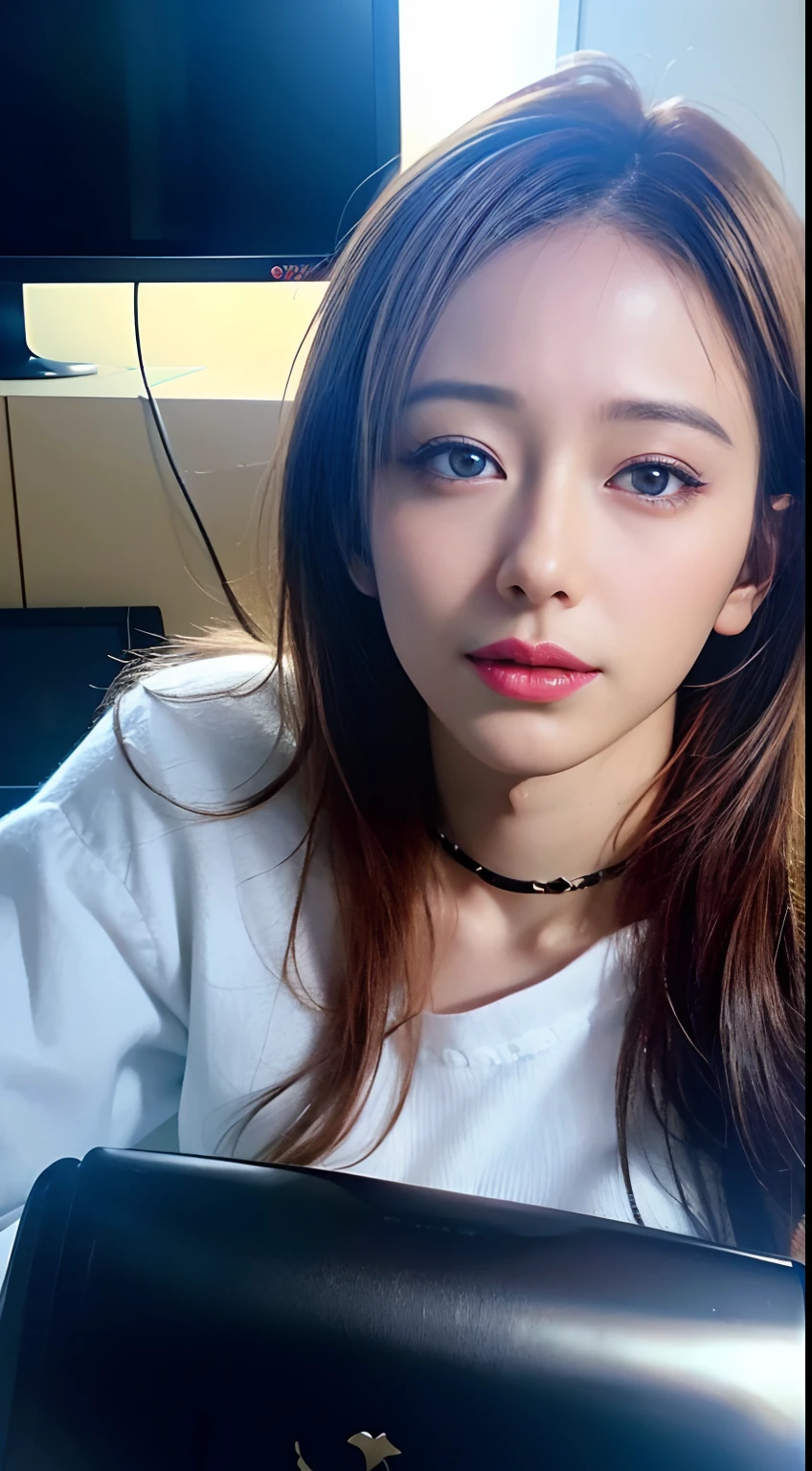 (((33-year-old female teacher、Wearing a white shirt and suit)))、Araphedo image of a woman with long hair , 3 d anime realistic, photorealistic anime girl render, 8K portrait rendering, realistic anime 3 d style, Smooth Anime CG Art, Realistic Anime Women, Realistic、(((A MILF,Sexy Teacher、Eromama , Beautiful wife, ))), photorealistic anime, beautiful realistic face, Hyper realistic anime, Stunning anime face portrait, Realistic beautiful face、(cuddling handjob:1.2),(1girl in),(1boy),(:1.2),Beautiful face, Colossal tits,(White Cam Drip, cum overflow:1.2),Sweaty skin, (((DVR, TV Girls、videos on the monitor、))) , Blushing, (ultra-detailliert),