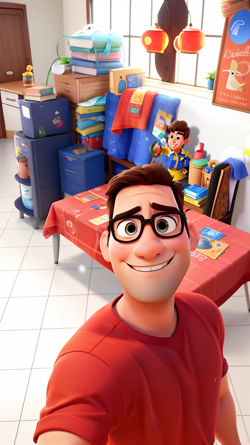 Um homem estilo Disney pixar, alta qualidade, melhor qualidade