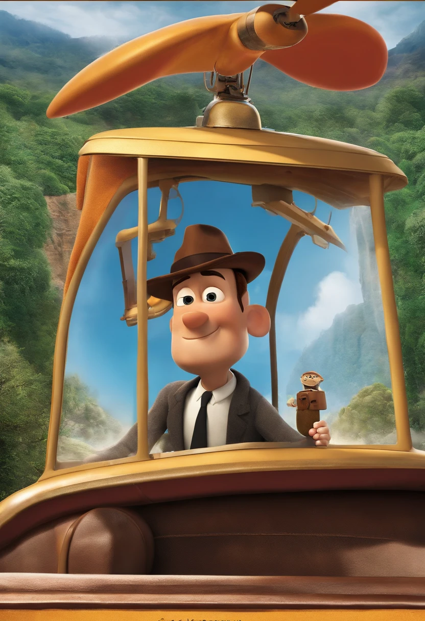 filme Oppenheimer 2023 estilo filmes Pixar, Com nome "Oppenheimer", poster, with credits