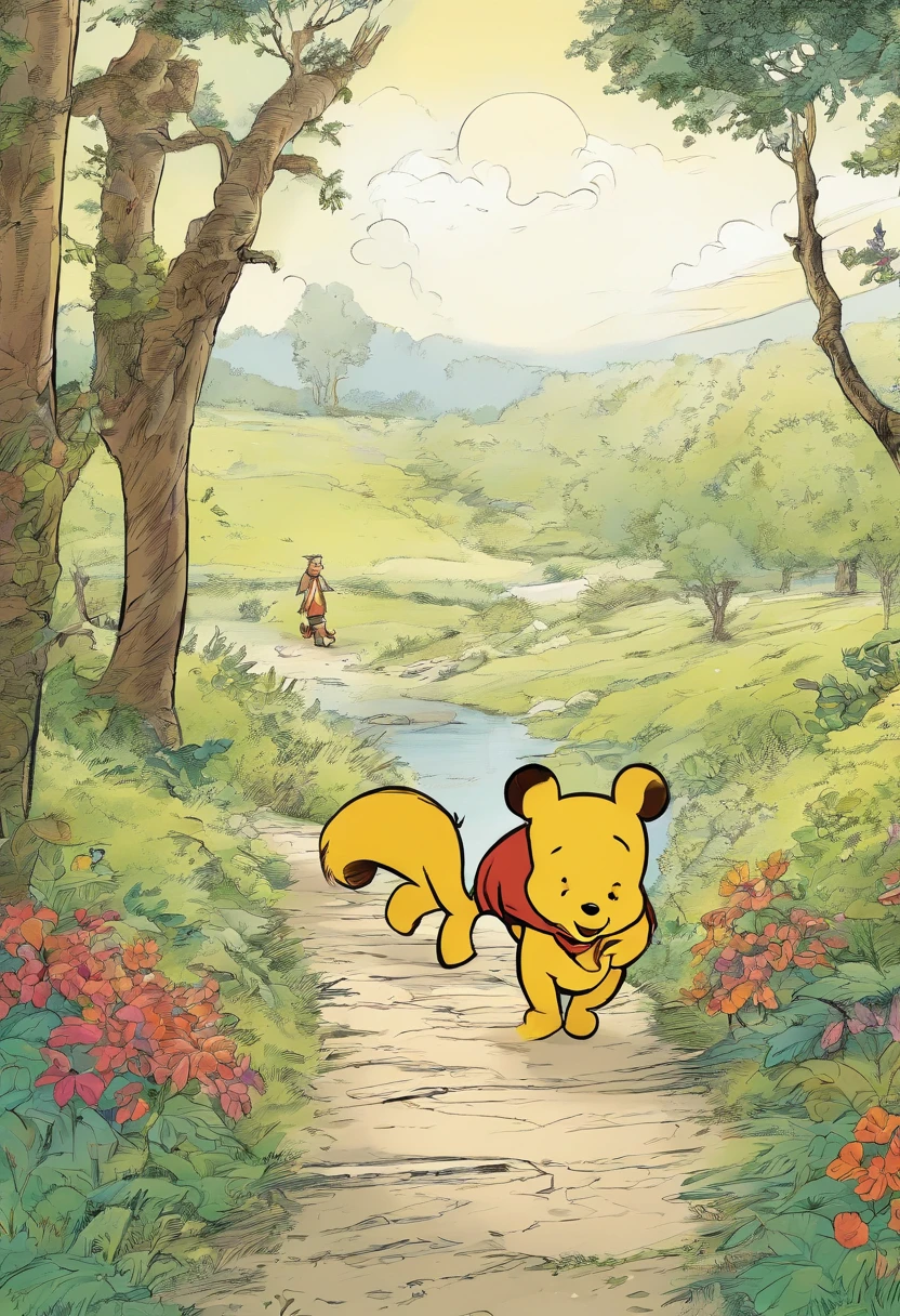 Winnie The Pooh, walking