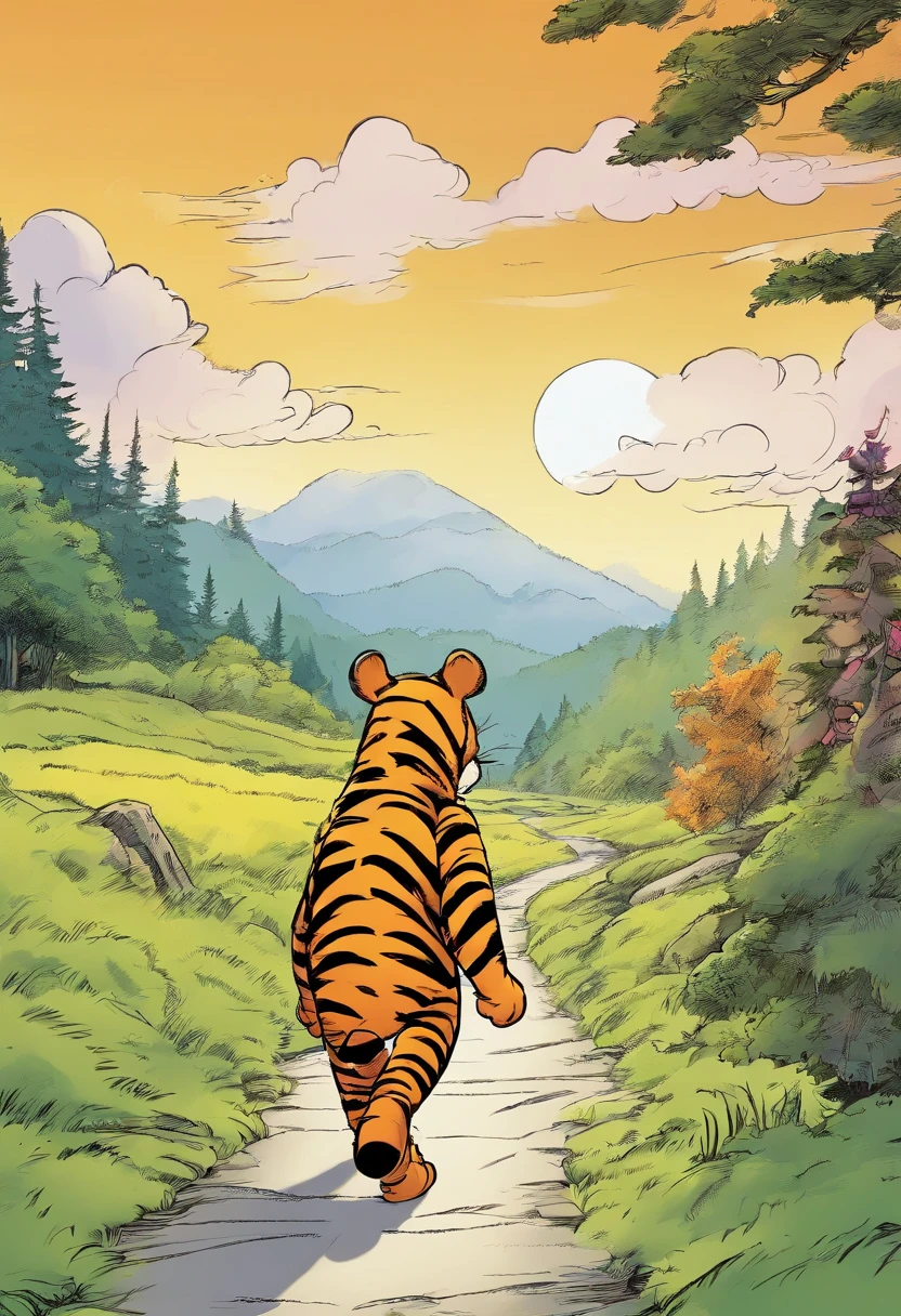 Tigger from Winnie The Pooh, walking