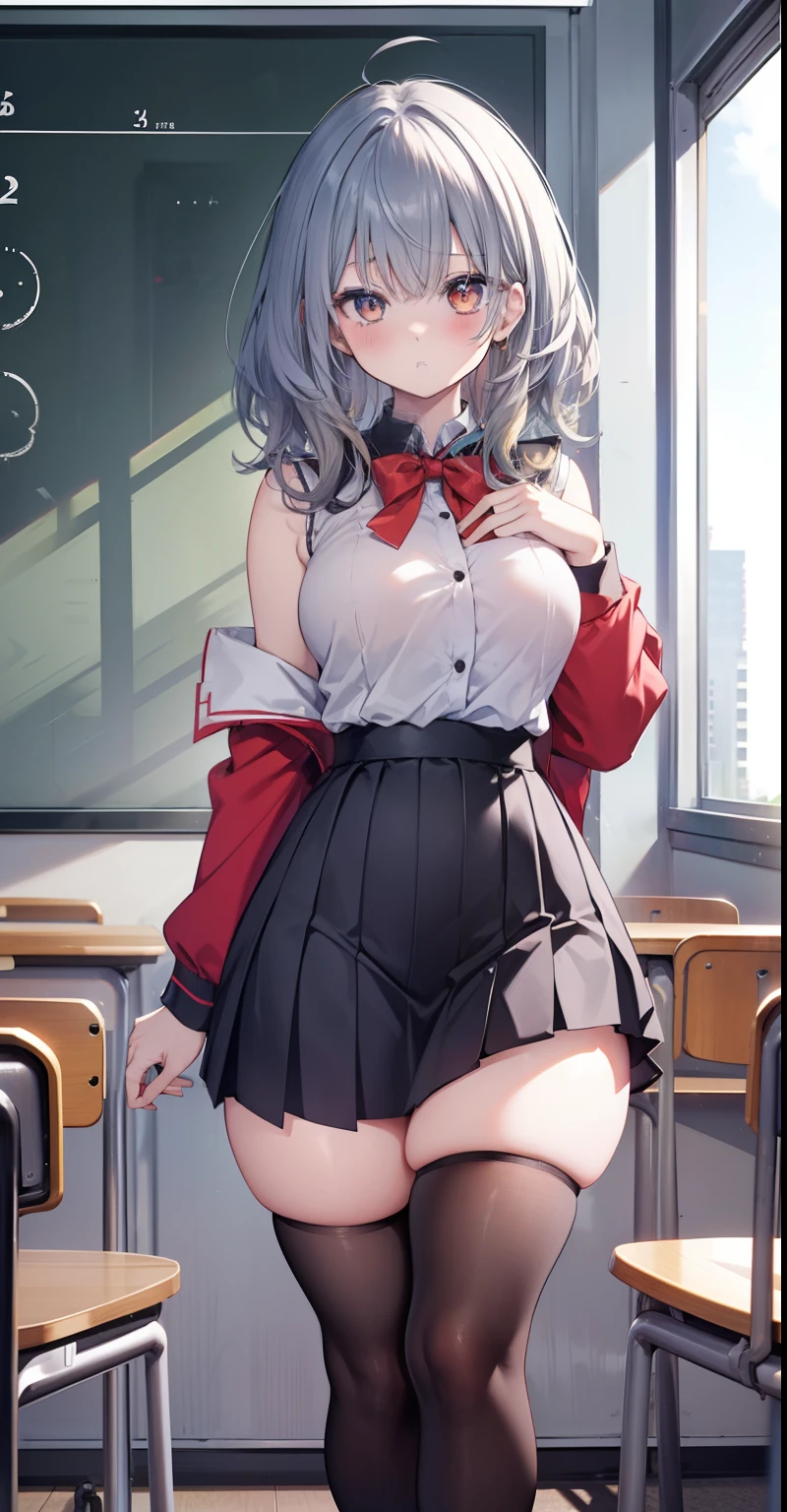 (masterpiece), mature girl, (sheer uniform,pointy breasts:1.2),sexy, posterior, floral lace undies, natural light, photorealistic, cameltoe, diffused light, (silver kair,details beautiful gray eyes:1.2),depth of field, white skirt, steam, (lift skirt), (urination), lifelike,(gravure pose: 1.2),