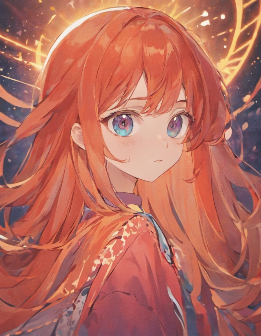 Anime - style image of a woman with long red hair and blue eyes, Ilya Kuvshinov with long hair, Detailed Digital Anime Art, digital anime illustration, Zero-chan Art, digital anime art, Killed Kitagawa Fan Art, long hair anime girl, anime look of a cute girl, detailed anime character art, Portrait of a shoujo anime, pure