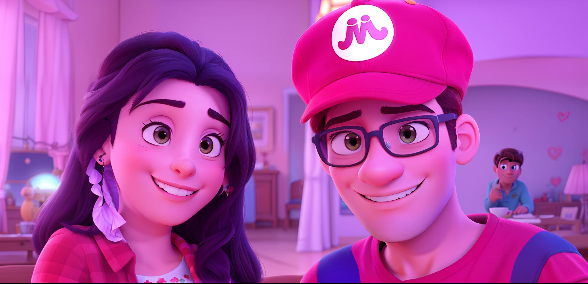 romantic couple, igual aos filmes Disney Pixar