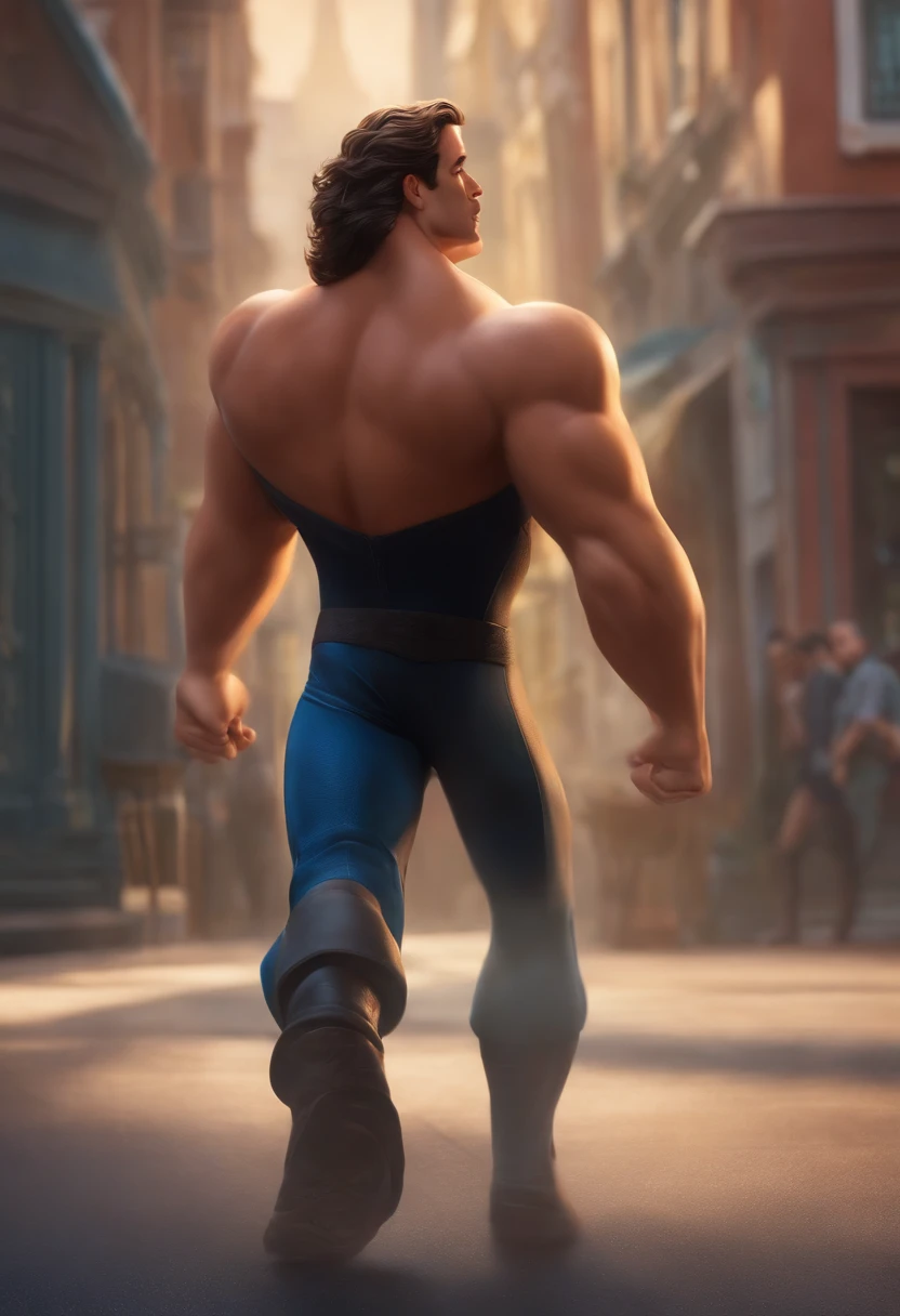 Personagem Disney Pixar, homem, sexo masculino, rosto um pouco fino, imagem 3x4, corpo atletico