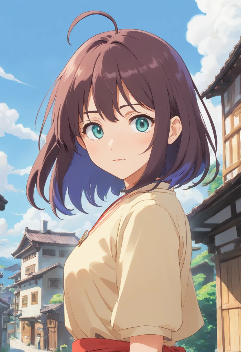 anime,(rosto),(belos olhos detalhados), cabelos pretos,olhos de lascas, master part,Olhando para o Viewer, Melhor_qualidade,fundo branco,master part,camisa branca, arms behind back,