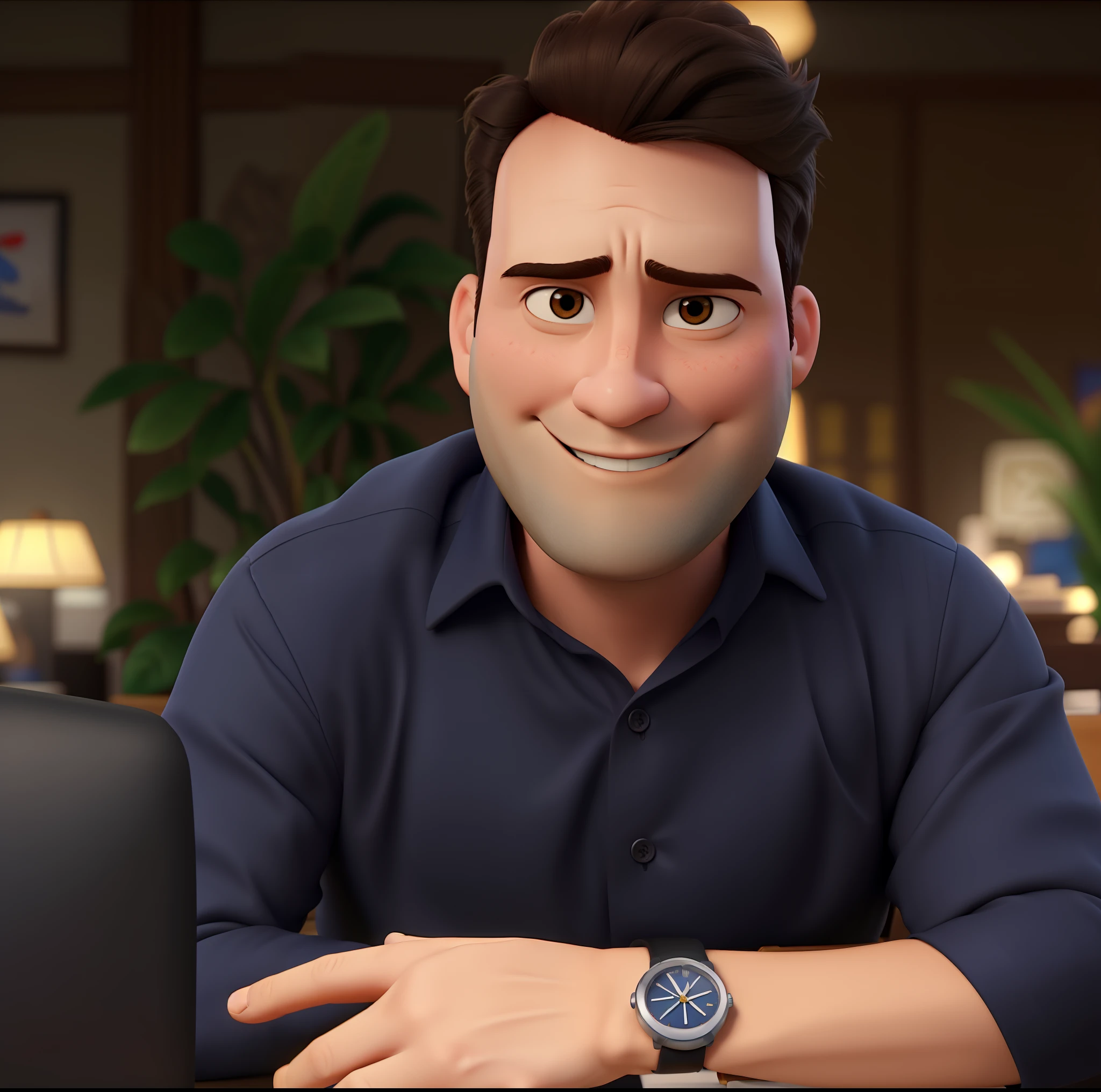 A disney pixar style businessman, alta qualidade, melhor qualidade