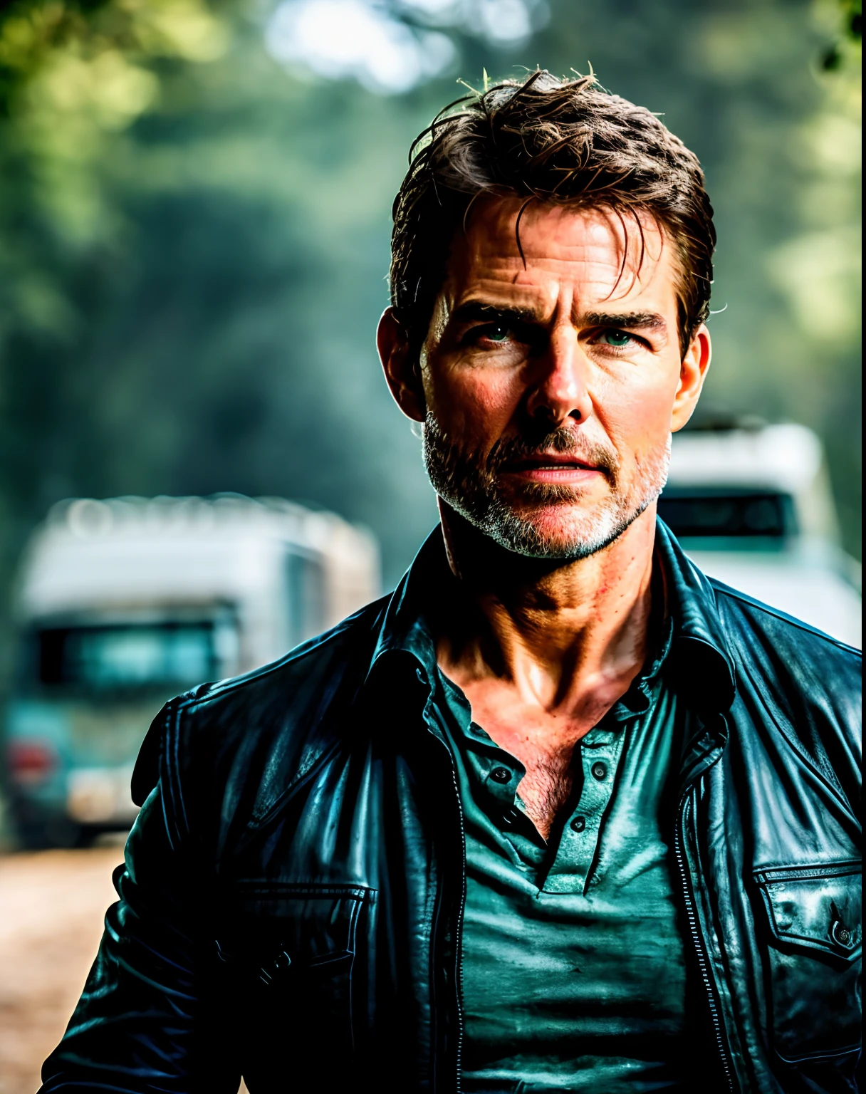 Tom Cruise as Rick Grimes from The Walking Dead,half body, XF IQ4, 150MP, 50mm, ISO 1000, 1/250s, natural light, Adobe Lightroom, photolab, Affinity Photo, PhotoDirector 365