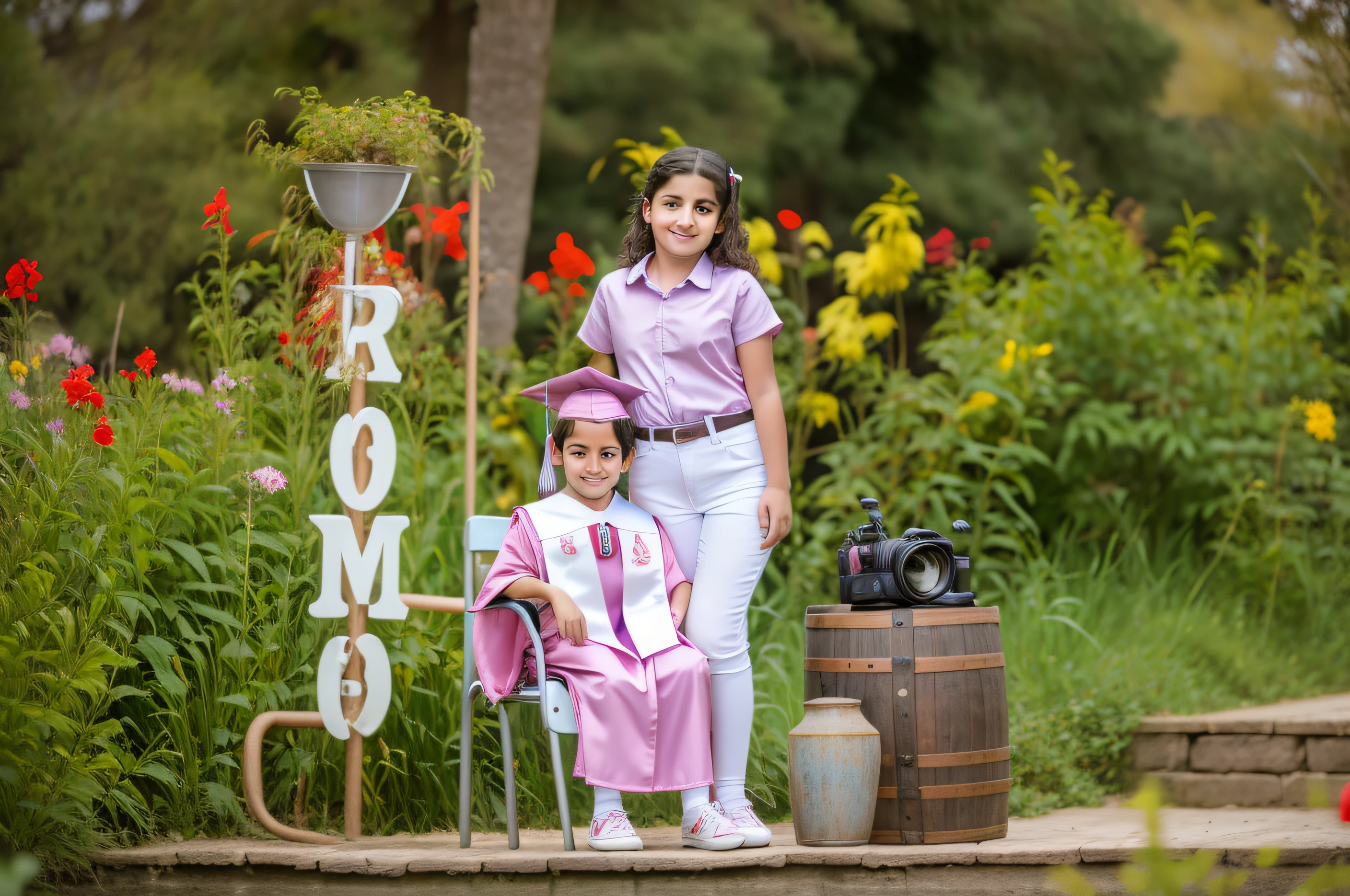 there is a woman and a boy posing for a picture, Foto Profesional, Graduation photo, promo, profesional photography, Promotional photography, Plano medio, Plano medio, Retrato a mitad de plano, Protrait completo, Foto publicitaria, photo session, fotoscaliente, 1614572159, para junior, estudiante, Retrato disparado 8K