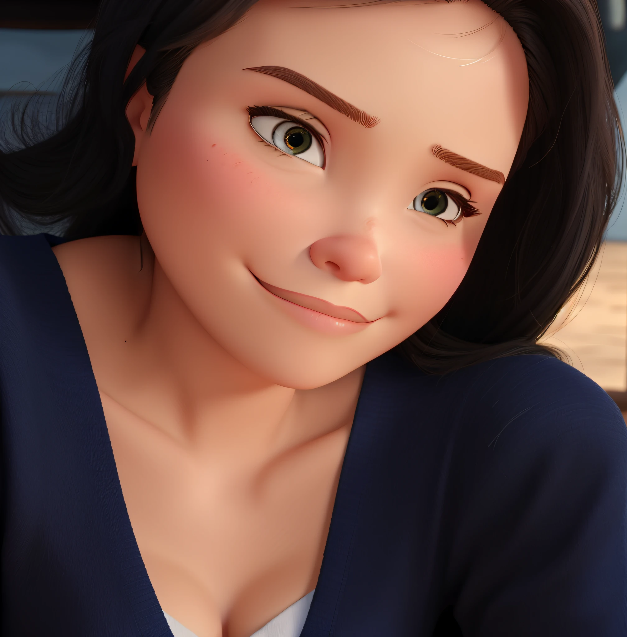 Uma mulher estilo disney pixar, alta qualidade, melhor qualidade