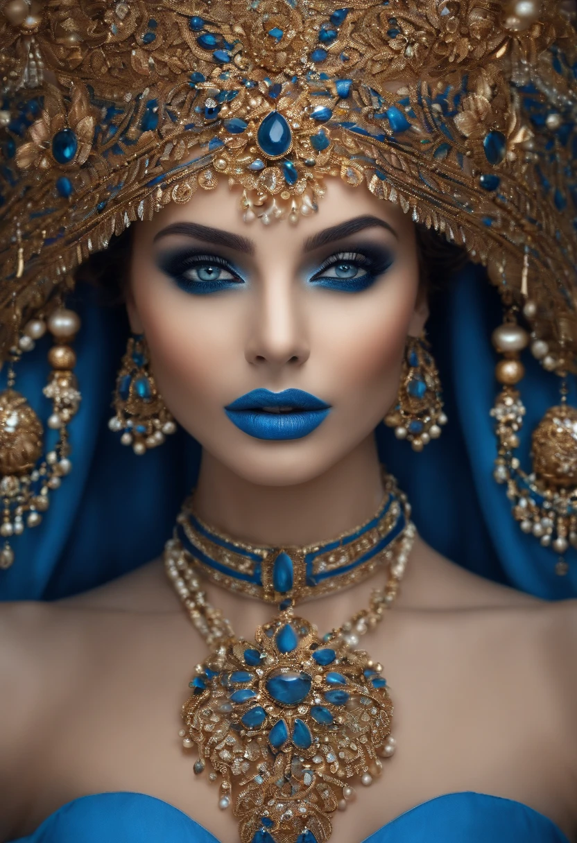 Femme aux yeux bleu