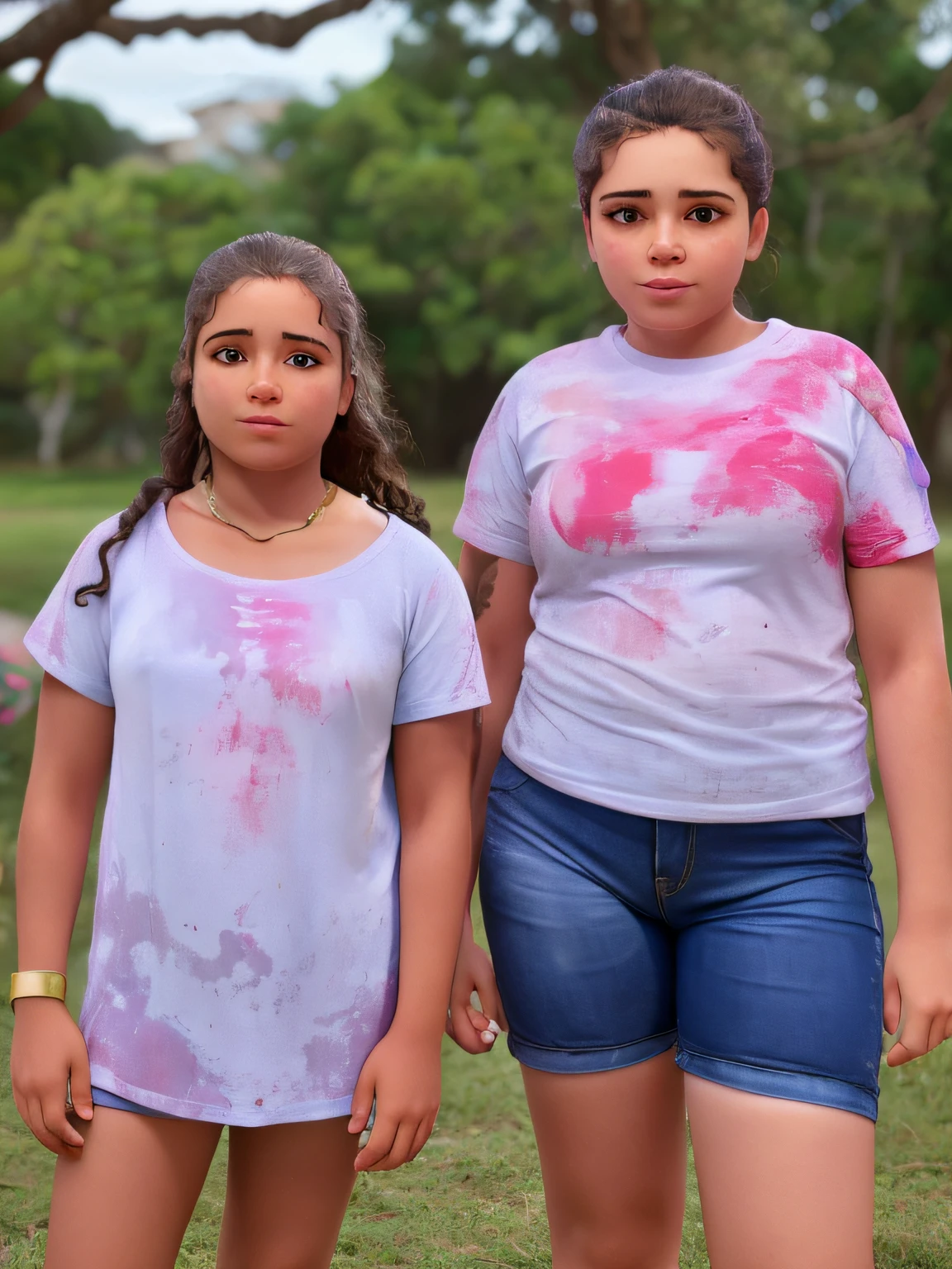 Duas s de camiseta branca suja