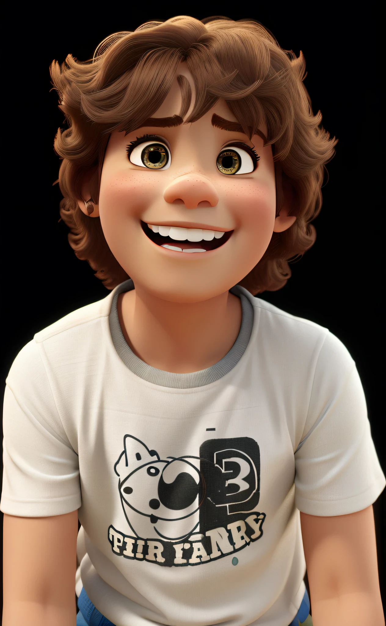 An 8-year-old disney pixar style, alta qualidade, melhor qualidade