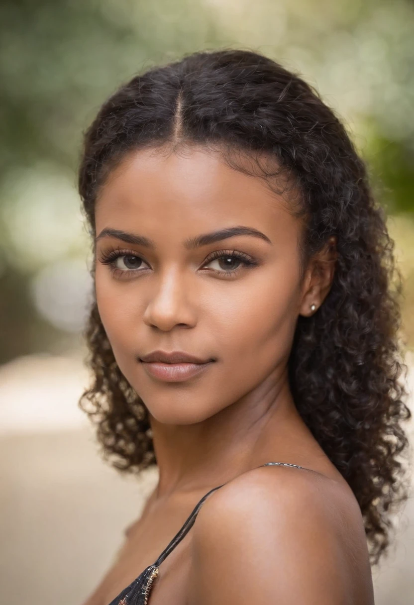 Menina afro-americana Menina negra de cerca de 25 anos de idade 8 polegadas de cabelo cacheado longo, com um busto bonito, Beautiful, perna refinada, cabelos cacheados e curtos, curto, cabelos negros cacheados, cabelos curtos e cacheados, franja encaracolado, cabelos cacheados muito curtos, Loops confusos, Cabelos Negros Cacheados Cabelos pretos naturais,Fotografia de rua,Fotografia de rua,
