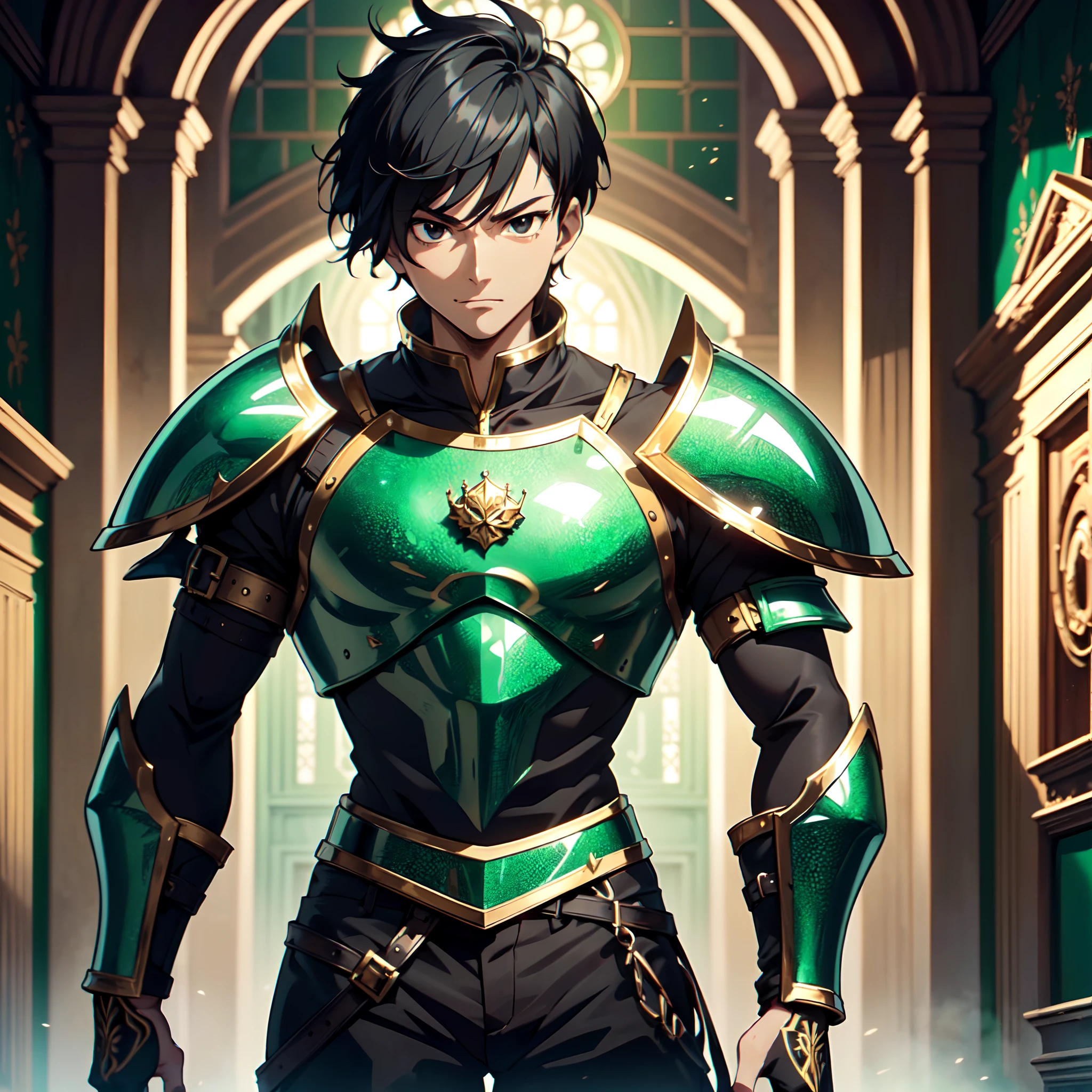 128K Ultra High Definition,
128K Ultra High Quality,
128K Ultra High Resolution,
Best Definition,
Best Quality,
Best Resolution,
Perfectly Detailed,
Perfectly Designed,
Extremely Detailed,
Extremely Designed,
Hyper Detailed,
Hyper Definition,
Hyper Quality,
Hyper Resolution,
Masterpiece,
(((Anime))),
Body Shot,
(((Boy))),
Handsome,
Muscular Body,
(((Black Short Hair))),
(((Black Eyes))),
(((Hyper Detailed & Perfectly Designed With Ultra High Quality Green Emerald Warlord Armor))),
(((Inside Of Medieval Royal Palace Background Scenery))),