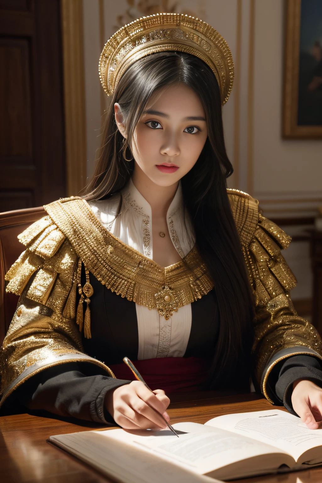(best quality,highres),detailed eyes,dark brown eyes like a deer,[intense gaze],shimmering with intelligence,piercing eyes,deep and captivating eyes,prominent eyelashes,natural and expressive,[sparkling and full of life],gentle and kind eyes,[reflecting the world],dancing with excitement,vibrant and soulful eyes,curious and inquisitive eyes,emotively expressive eyes,[telling stories],enchanting and mysterious eyes,[deeply mesmerizing],[displaying emotions],window to the soul,alluring eyes,[drawing you in],illuminated by an inner light,colorful irises,mesmerizing swirls of colors,eyes as bright as the sun,expressively delicate eyes,[radiating warmth],wise beyond their years,[filled with wisdom],captivating and irresistibly beautiful eyes,[beckoning you closer],infinite depth in their gaze,eyes that speak volumes,irresistibly enticing eyes.