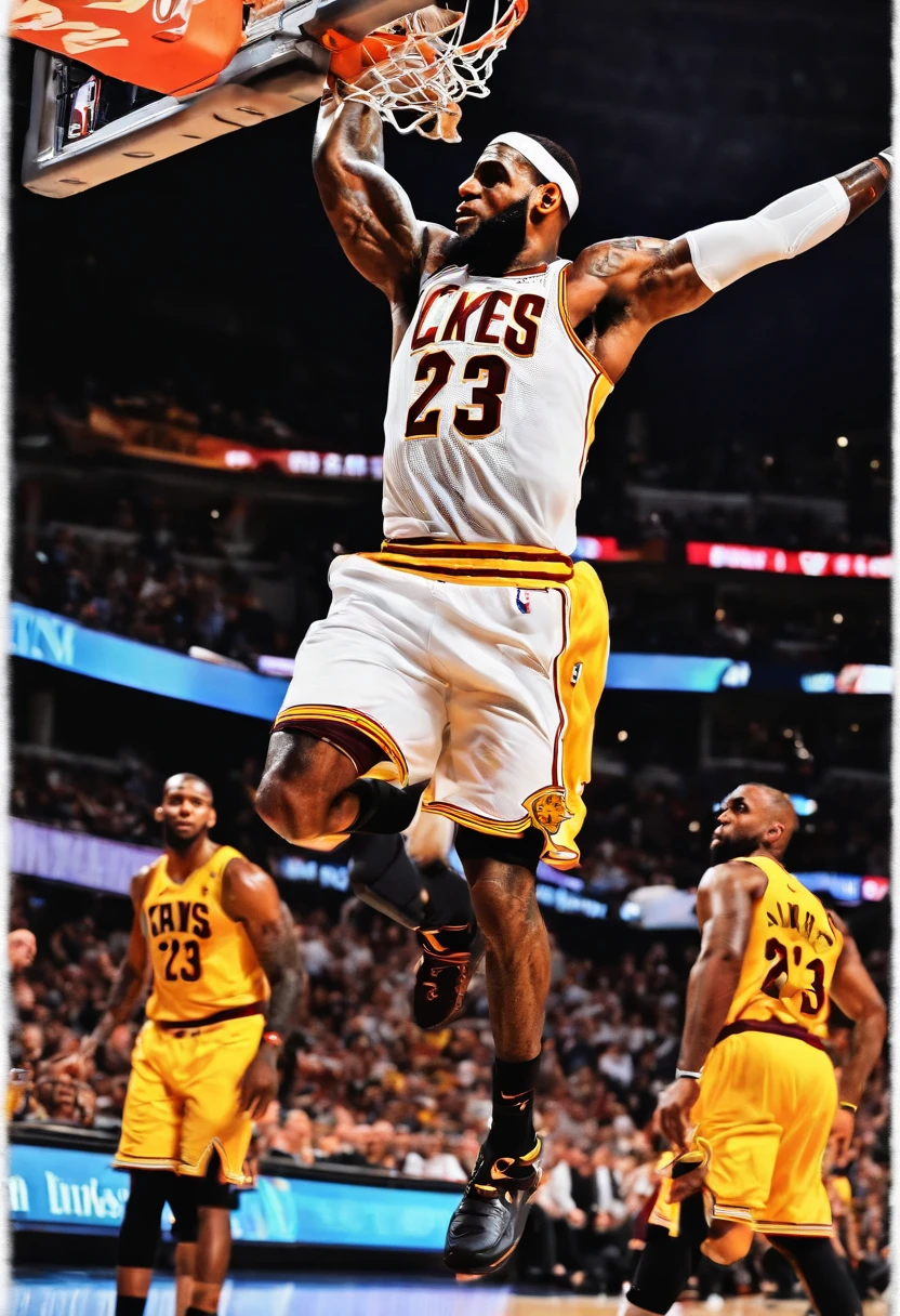 Lebron james dunking