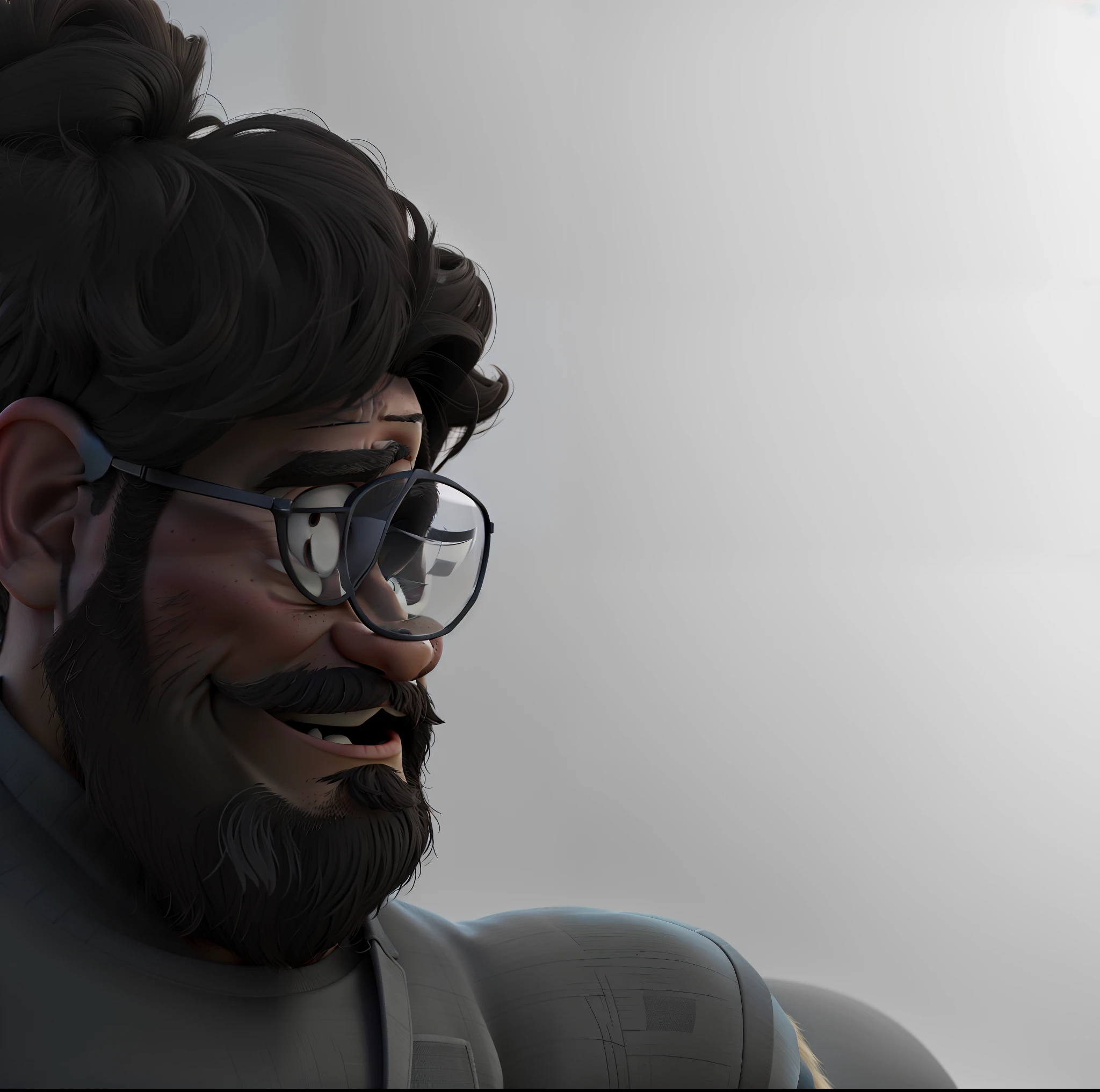 image disney/pixar style of a bearded man