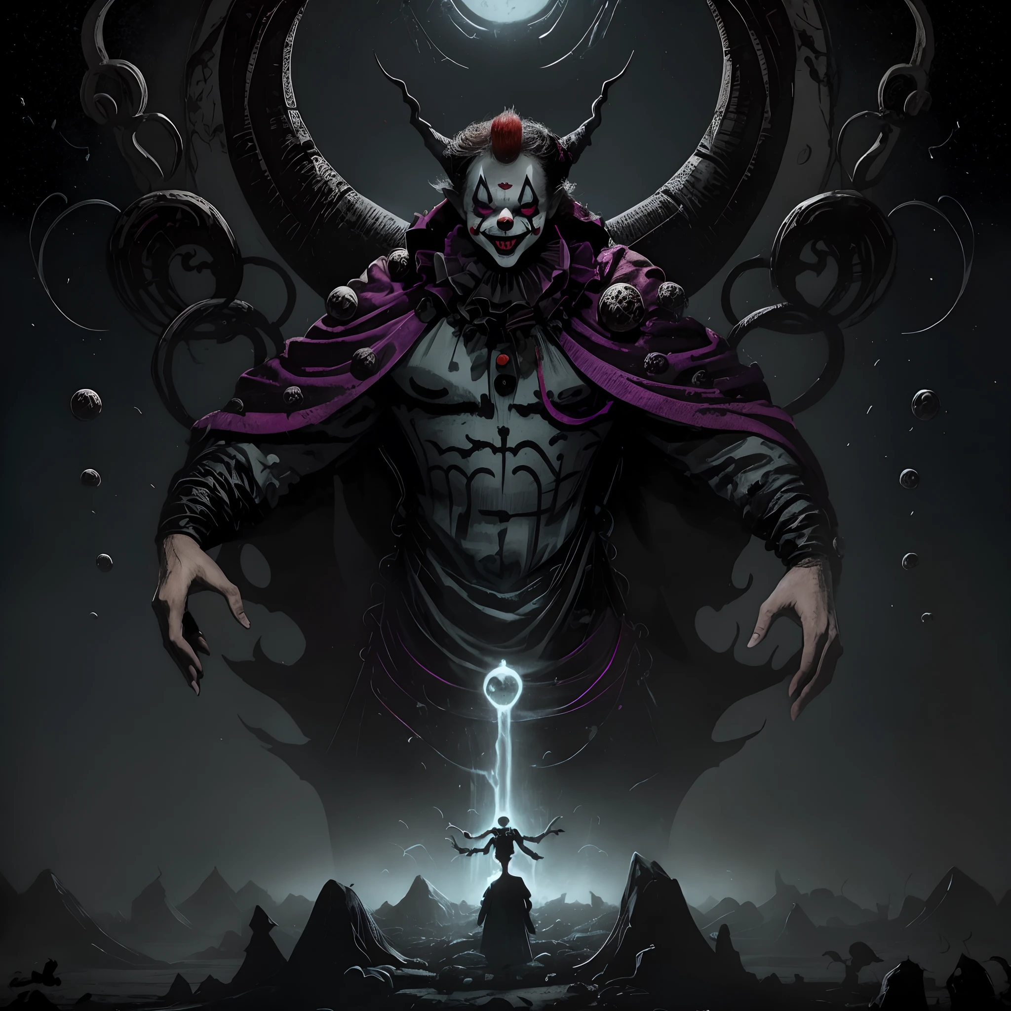 (Spooky clown portrait)