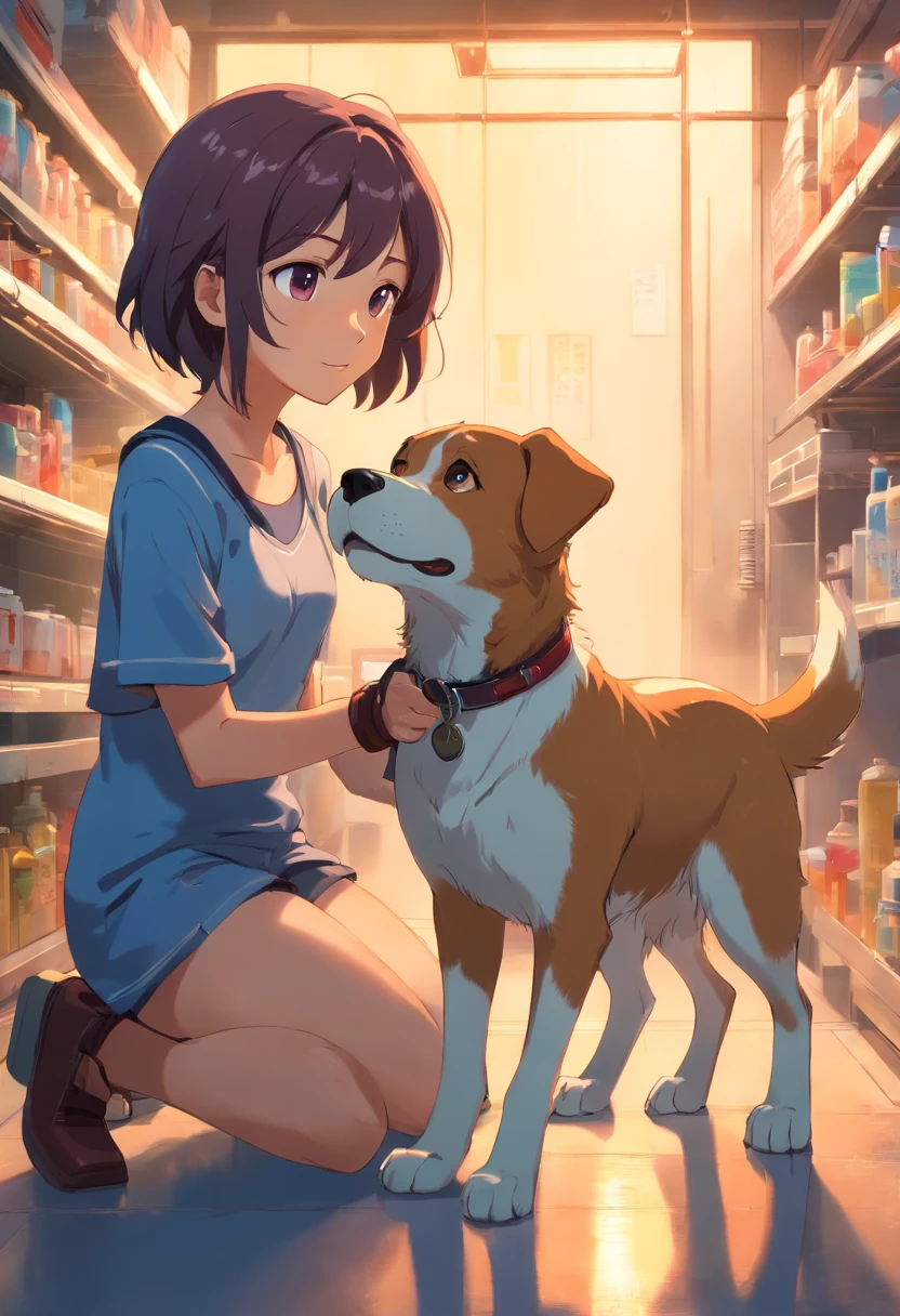 A female Bassey puppy with mutt