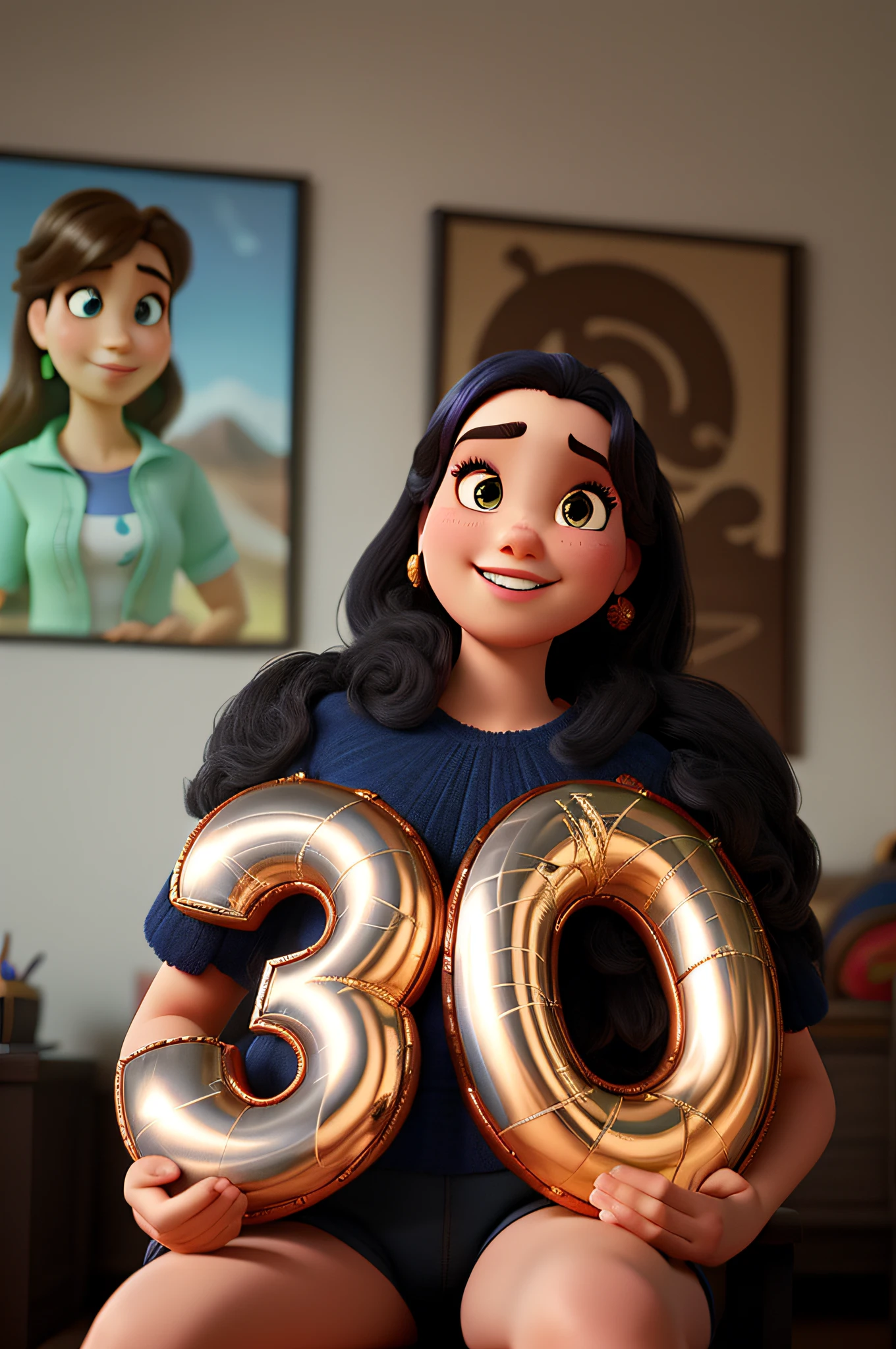 Uma mulher no estilo disney pixar, alta qualidade, melhor qualidade