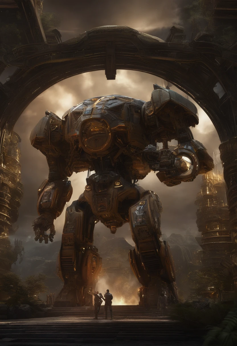 machine civilization,sophiscated structure body compound,techinical extravegant made-up,unique power system,weapon