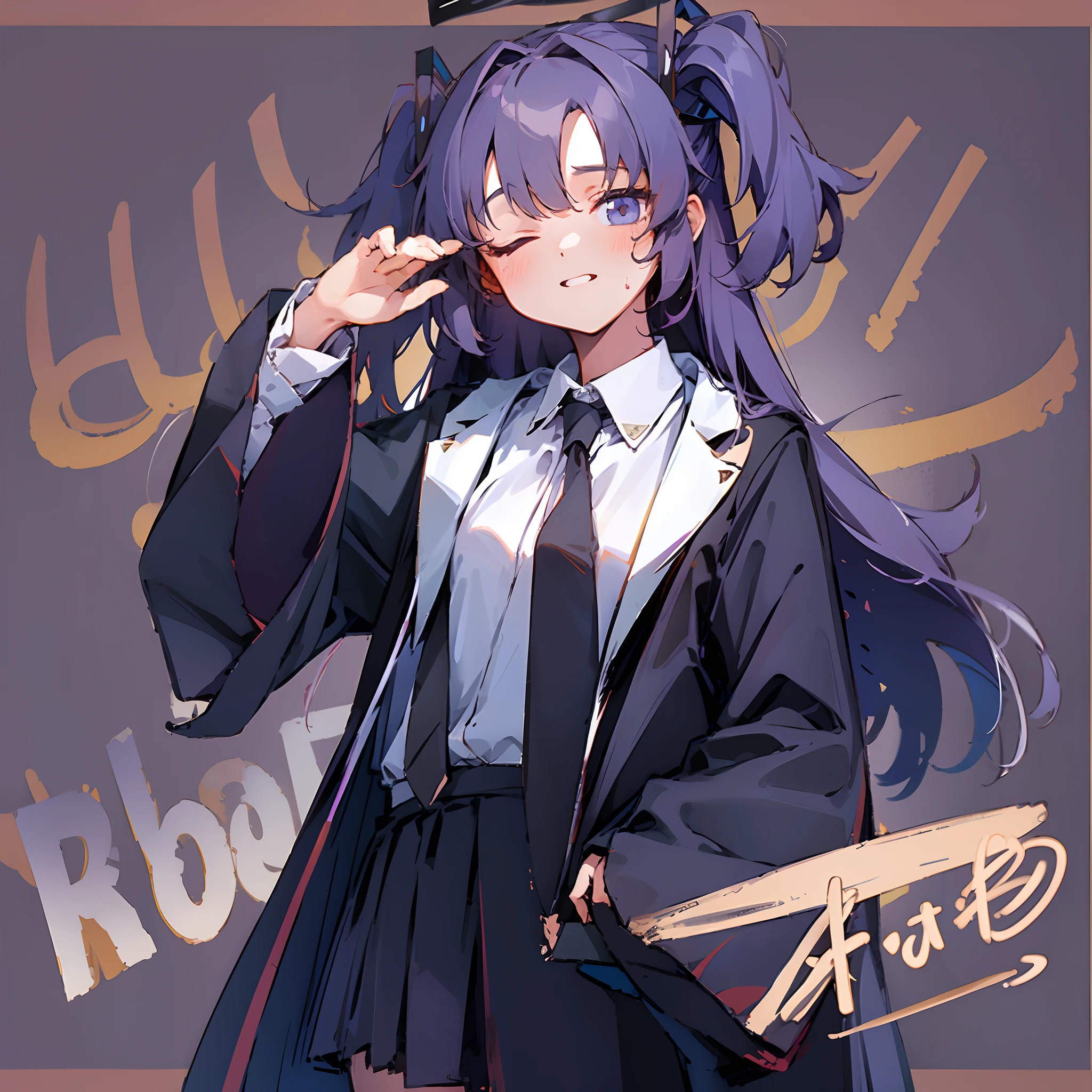 Masterpiece, best quality, 1girl, yuuka, HP robe, outfit, Halloween background,