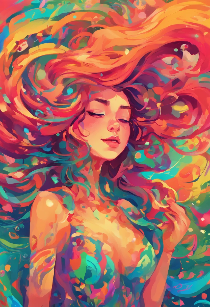 ((top-quality, 8K)), (Realistic), (Face Focus: 1.1), (verdant: 1.3), Kawaii Girl, Hair fluttering in the wind, Facing to the side, Eyes closed, (nudde: 1.1)、D Cup Breasts,Countless rains
