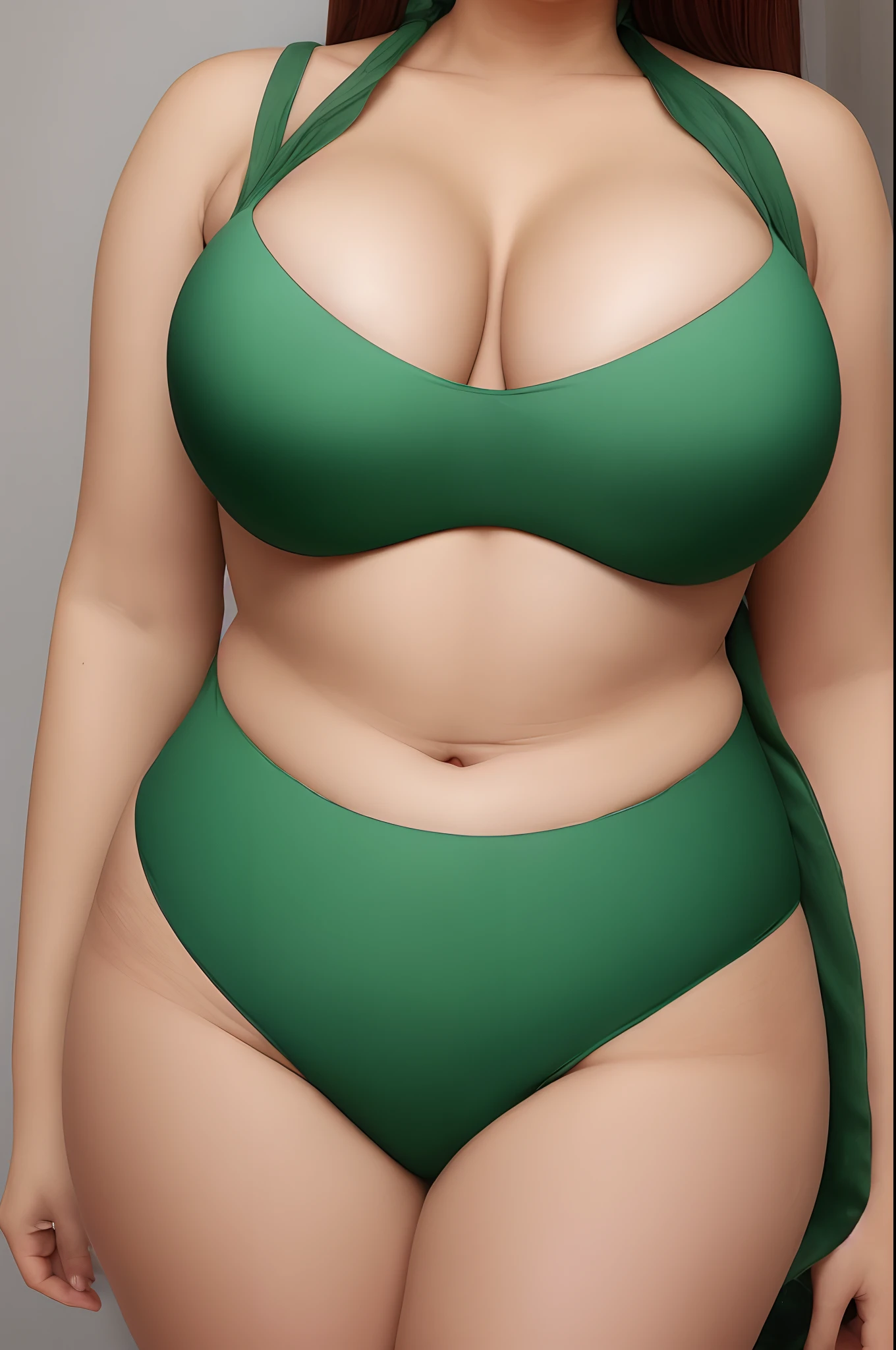 Crie uma ruiva nua de olhos verdes, medium-breasted, com um bumbum empinado e uma boca macia