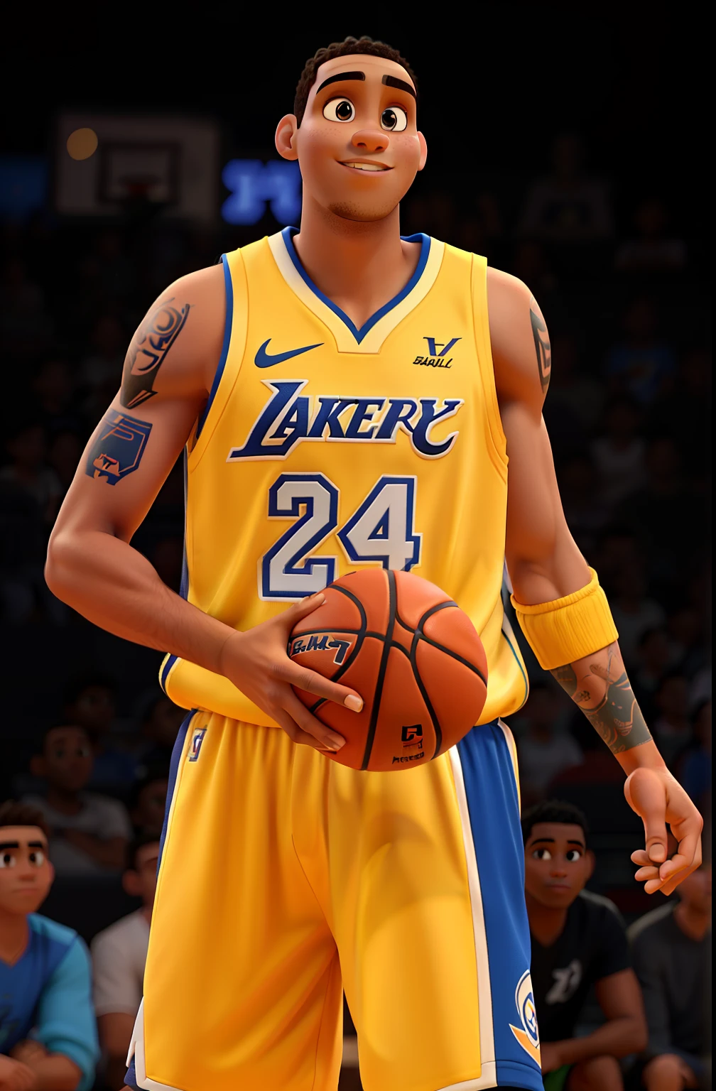 Um jogador de basquete estilo disney pixar,
alta qualidade, melhor qualidade