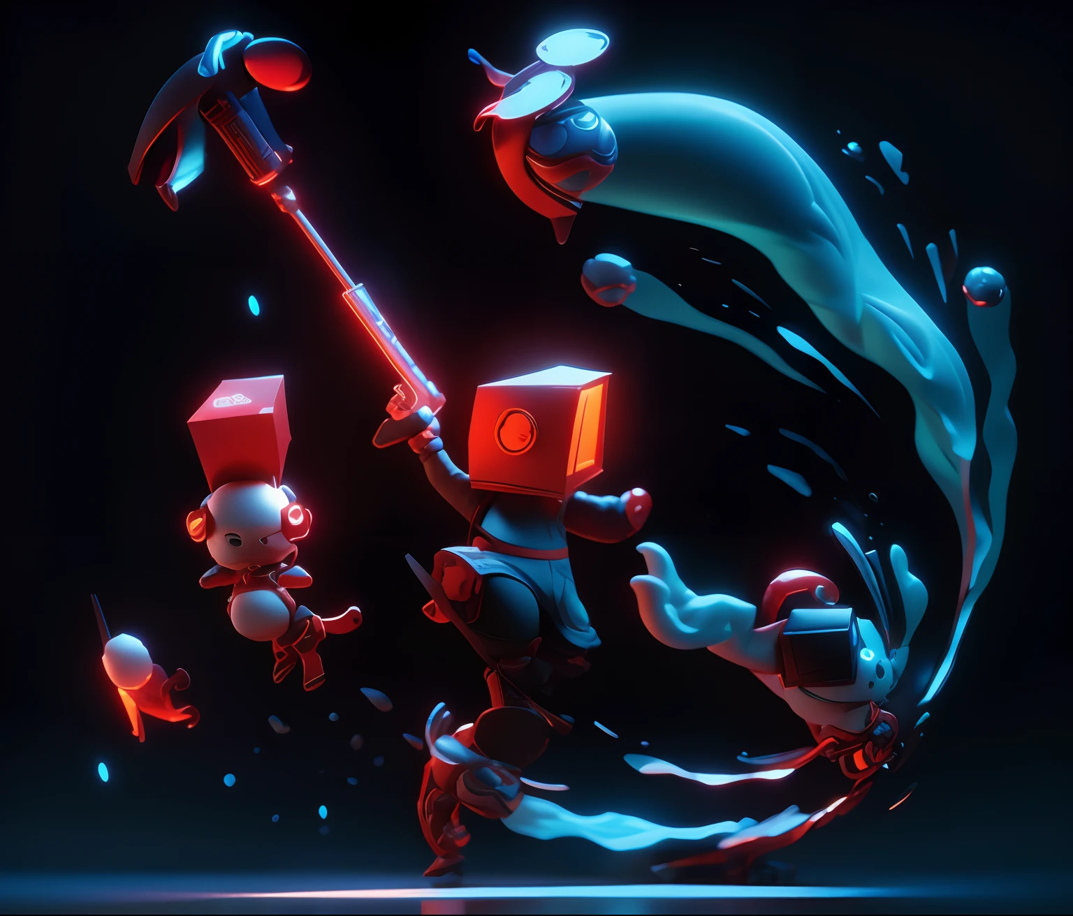 3D stereoscopic,3D cartoon character