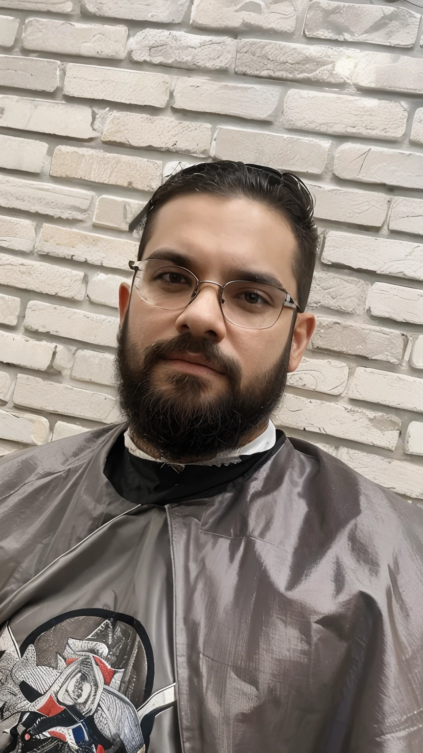 arte oficial, master part, foco nítido, Jovem, glasses, barba, cabelos pretos,, roupas casuais, streaming, foto de perfil pessoal