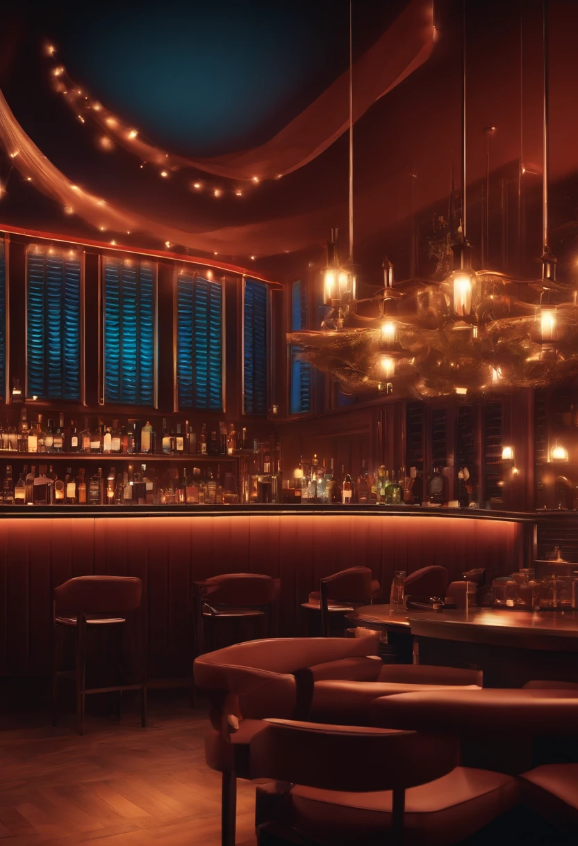 Music bar singing stage scene, ,Vector animated scene