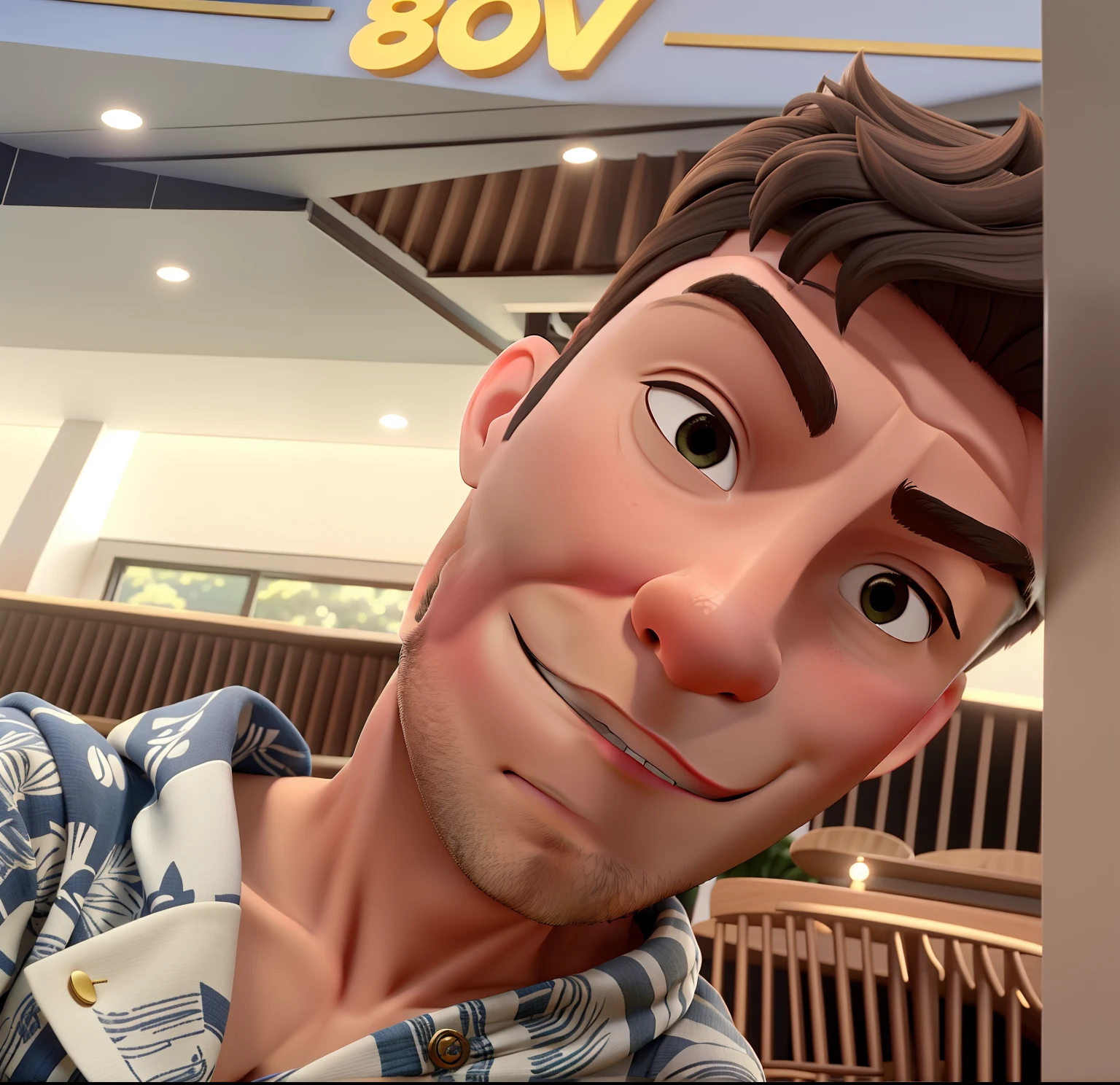 Um homem bonito fazendo pose para a foto