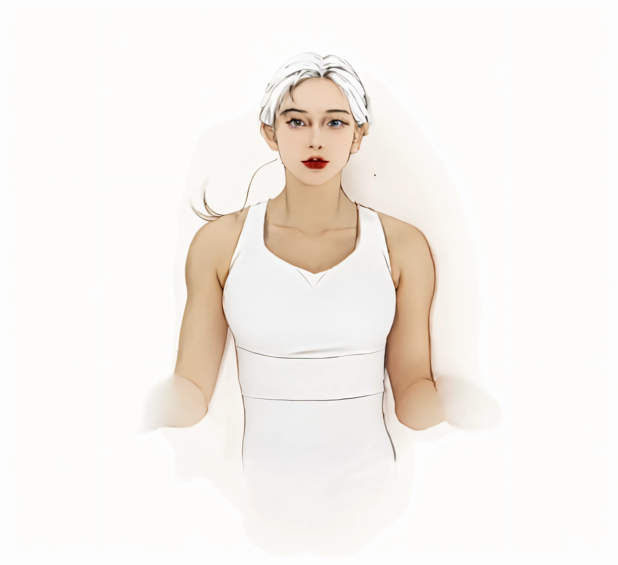 White background