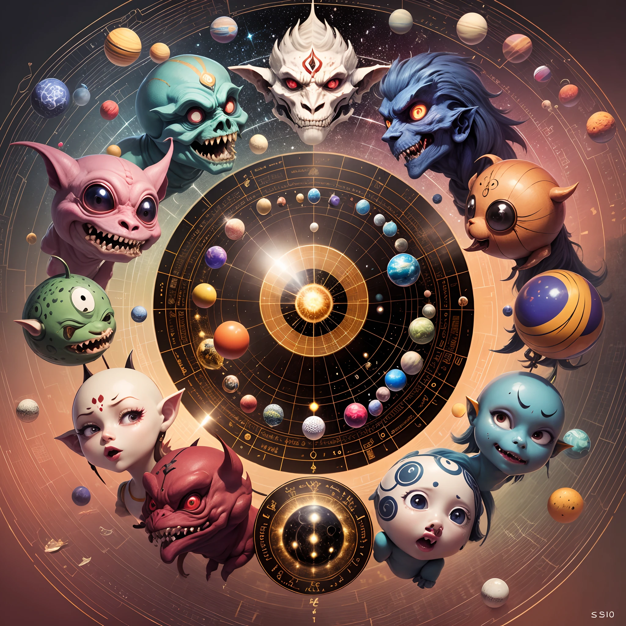 12 of Monsters Navagrahas (Solar System) --auto --s2