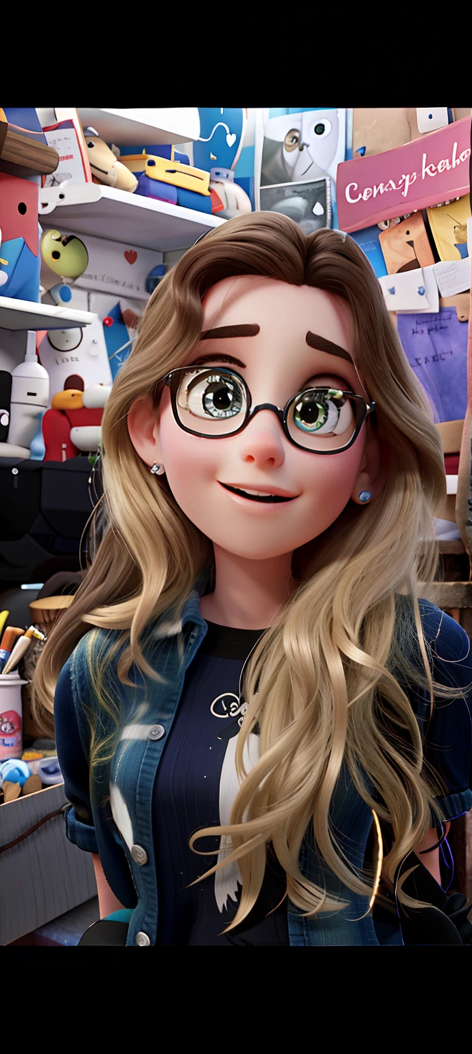 Drawing of a heart , Estilo Pixar