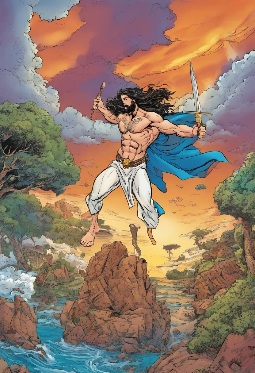 Quadrinhos americanos, The Comic Book,jesus cristo voltando nas nuvens,com poder e gloria