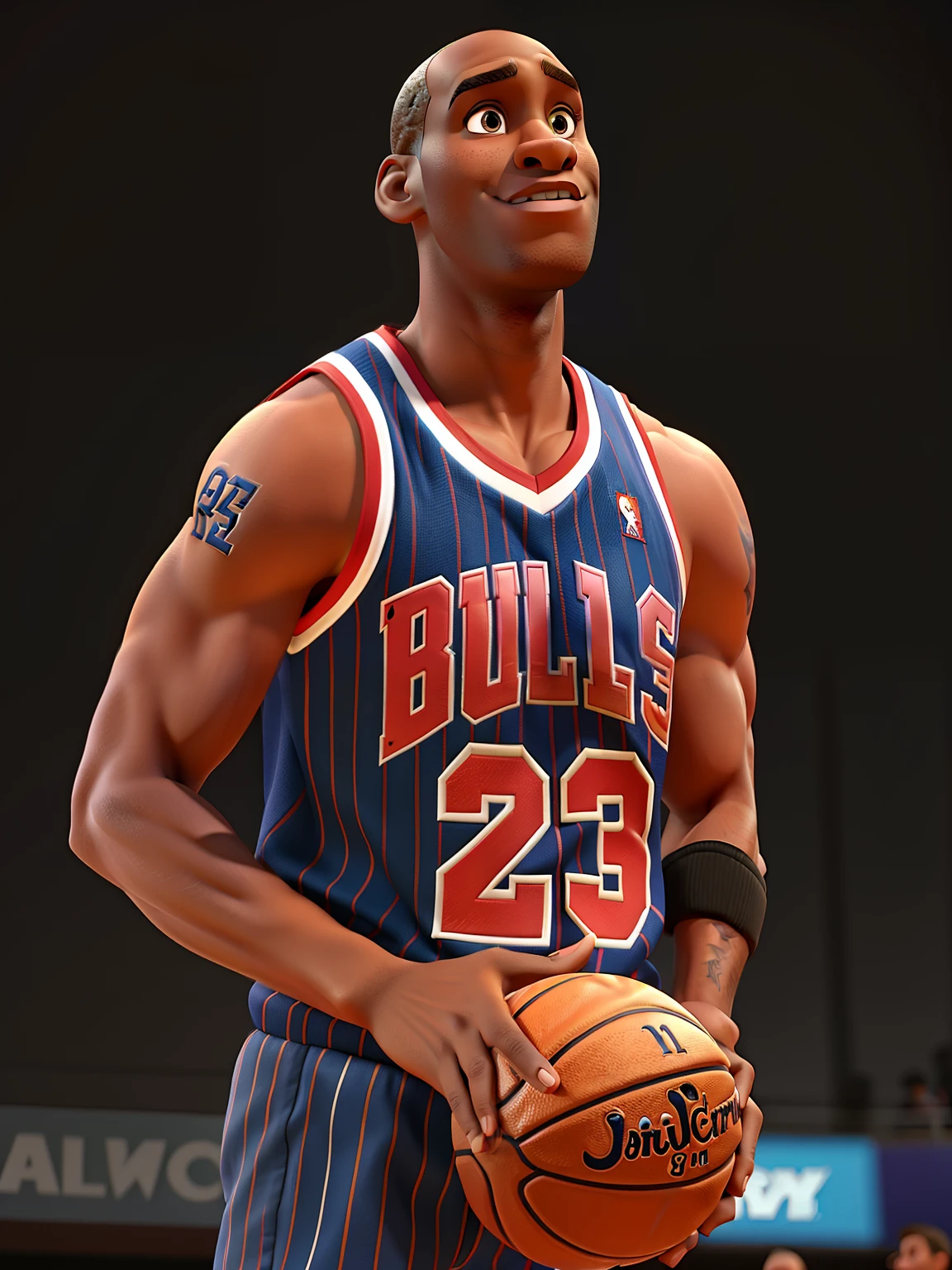 Michael Jordan estilo disney pixar,
alta qualidade, melhor qualidade